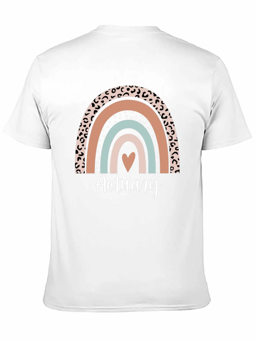 Actuary Rainbow Leopard Funny Actuary Appreciation Breathable Graphic T-Shirt – Perfect For Casual Days