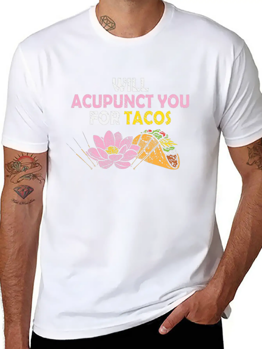 Acupunct You For Tacos Acupuncturist Mexican Food Classic Fit Graphic Tee For Daily Comfort – Unisex Cotton Shirt