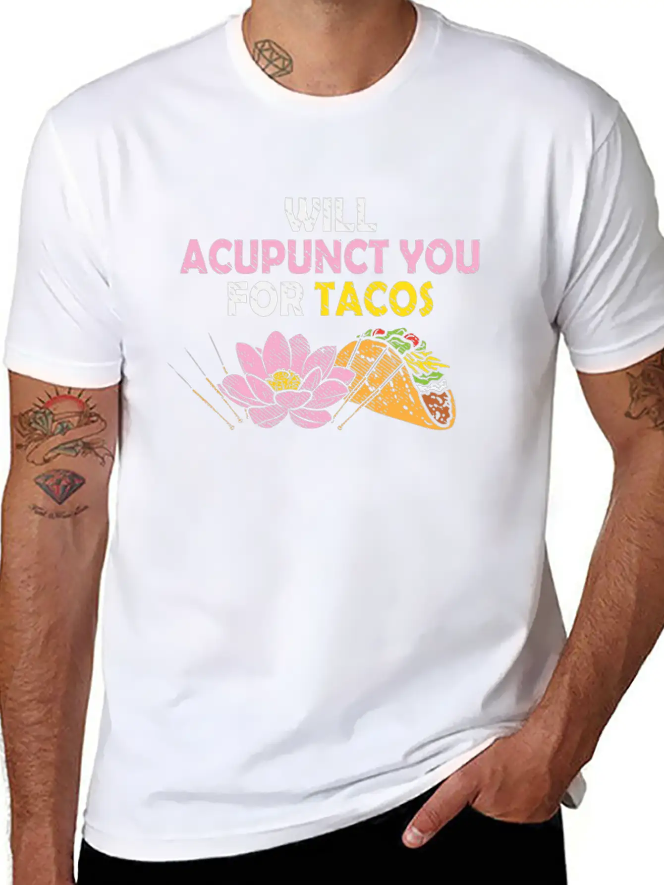 Acupunct You For Tacos Acupuncturist Mexican Food Classic Fit Graphic Tee For Daily Comfort – Unisex Cotton Shirt