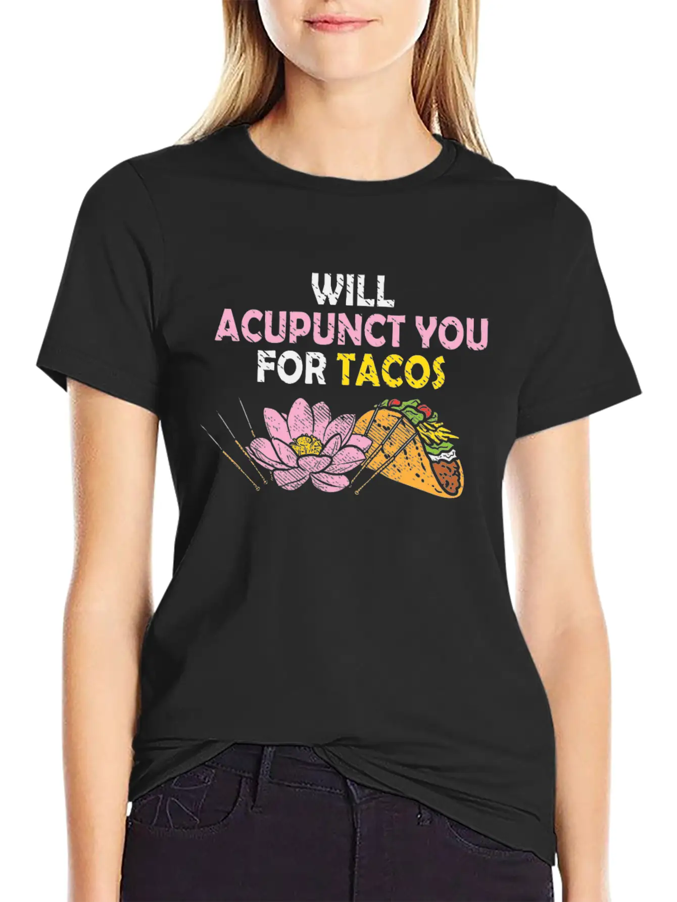 Acupunct You For Tacos Acupuncturist Mexican Food Classic Fit Graphic Tee For Daily Comfort – Unisex Cotton Shirt