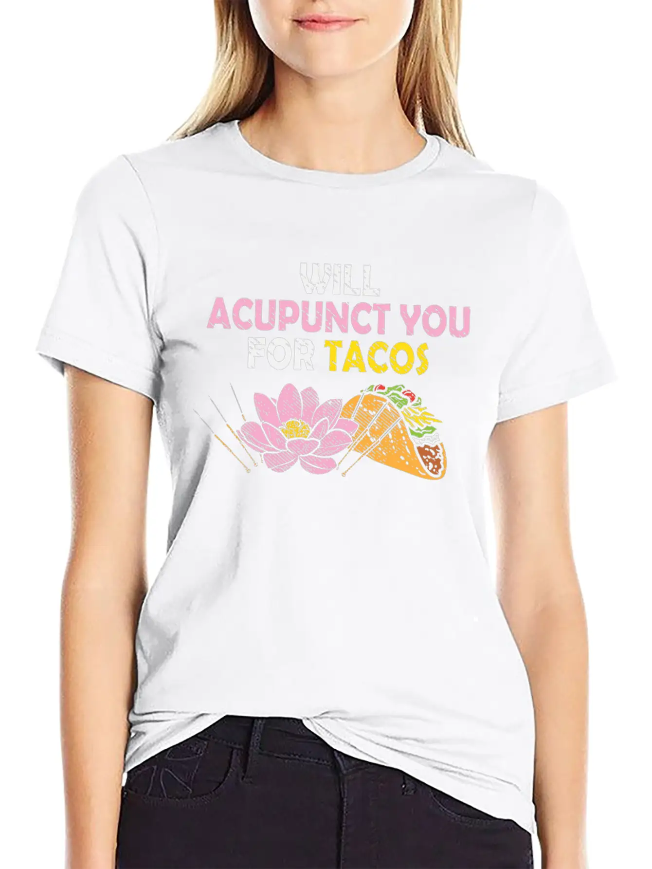 Acupunct You For Tacos Acupuncturist Mexican Food Classic Fit Graphic Tee For Daily Comfort – Unisex Cotton Shirt