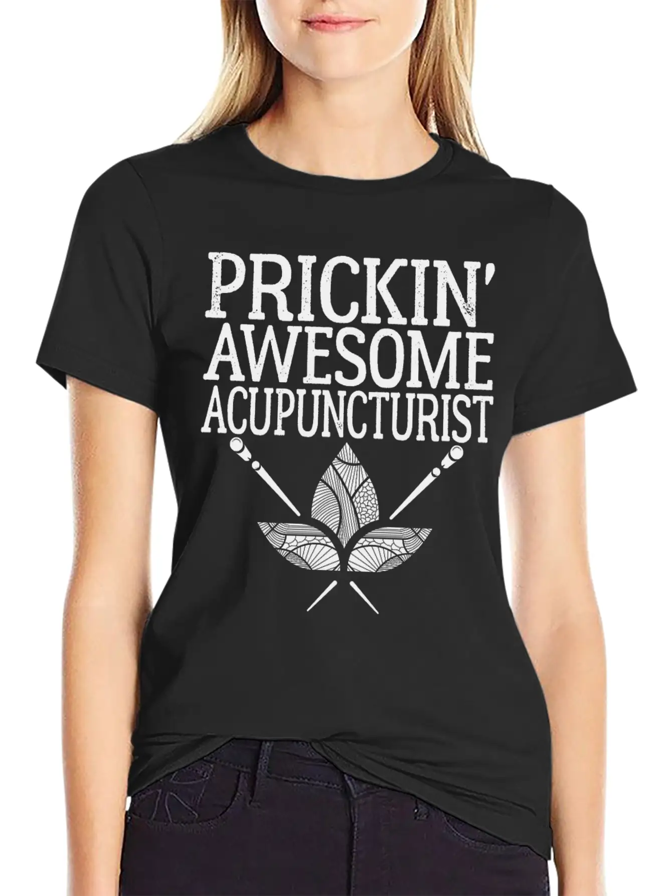 Acupuncture Humor Prickin Awesome Acupuncturist Classic Fit Graphic Tee For Daily Comfort – Unisex Cotton Shirt