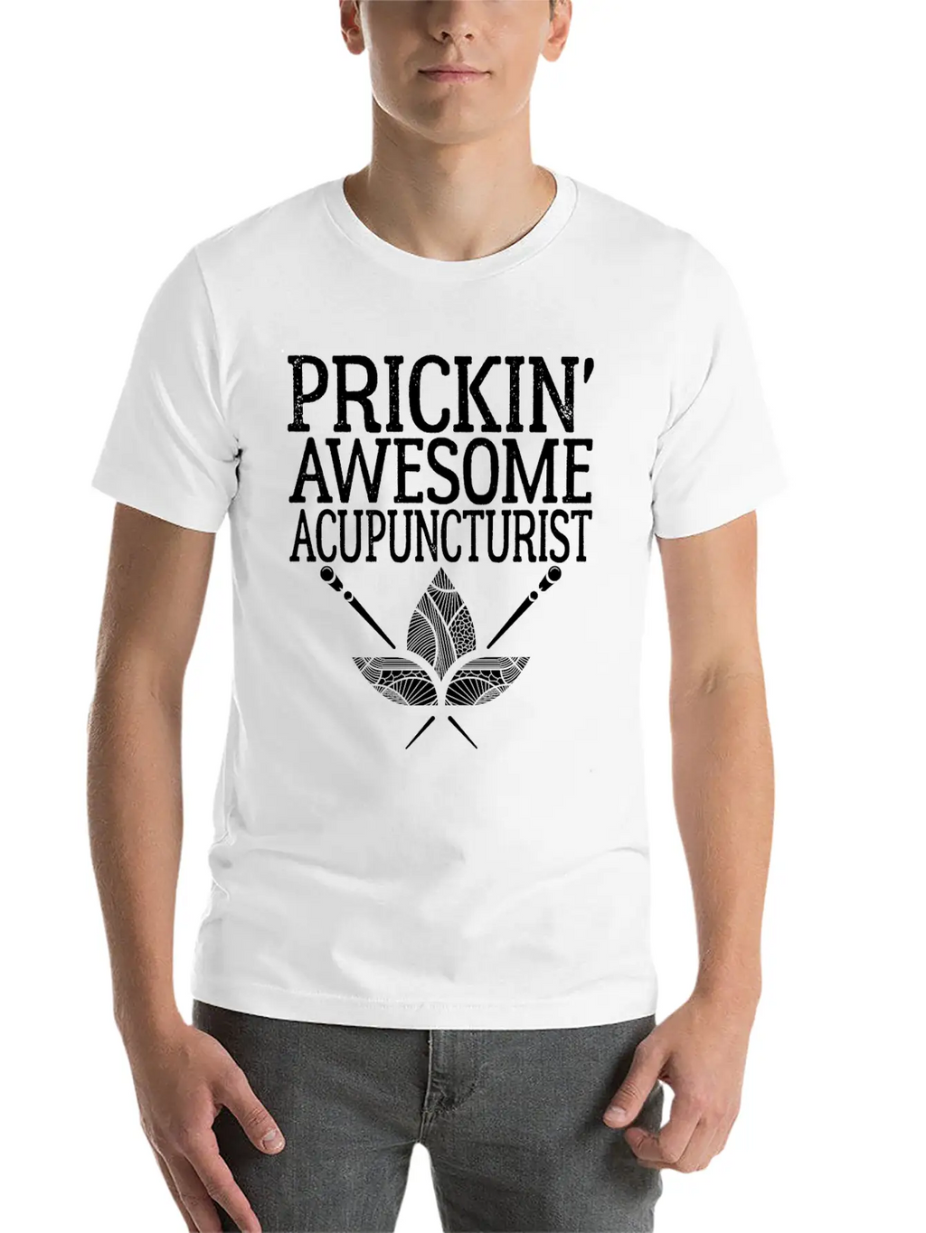 Acupuncture Humor Prickin Awesome Acupuncturist Classic Fit Graphic Tee For Daily Comfort – Unisex Cotton Shirt