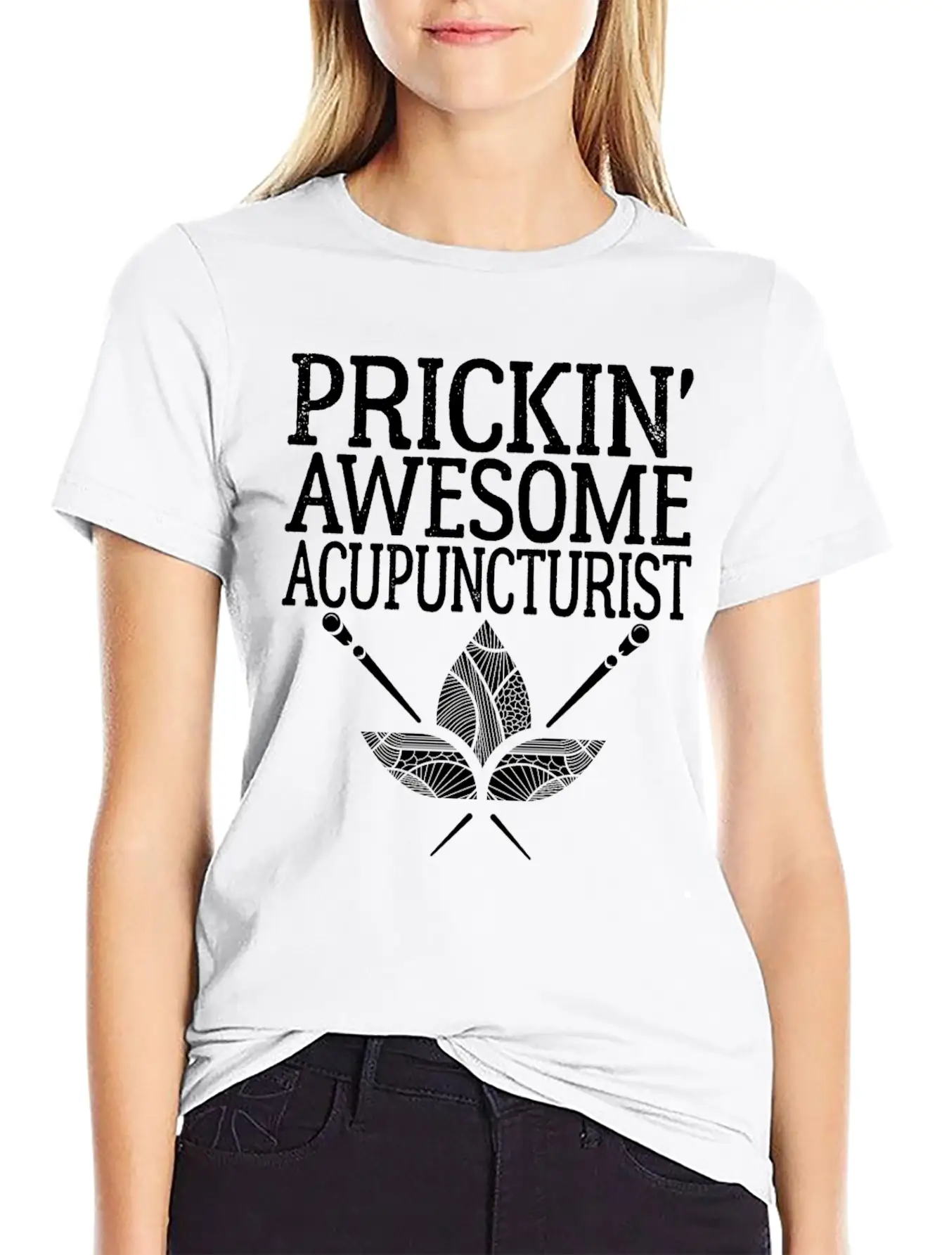 Acupuncture Humor Prickin Awesome Acupuncturist Classic Fit Graphic Tee For Daily Comfort – Unisex Cotton Shirt