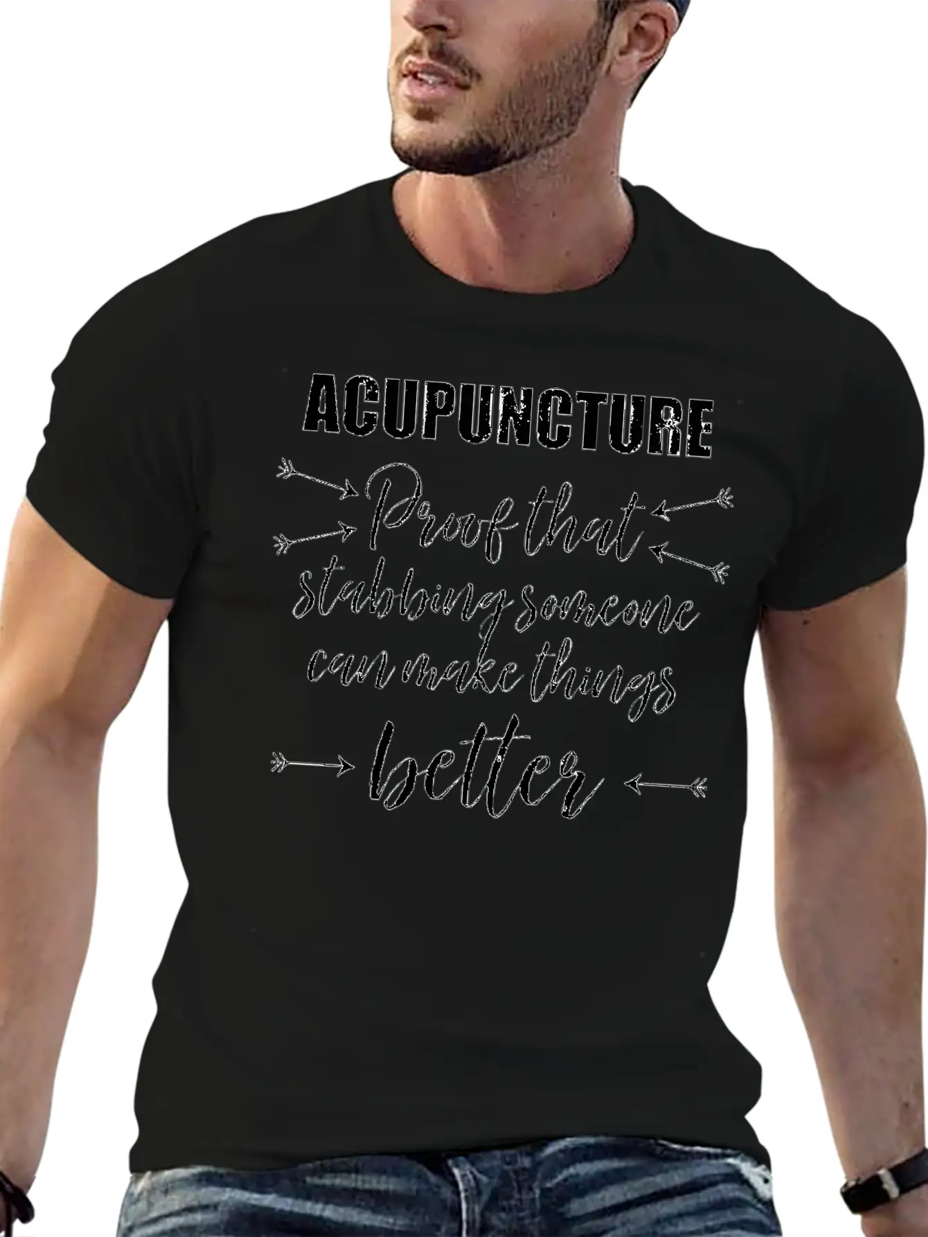 Acupuncture Proof That Stabbing Someone Gift Unisex Casual T-Shirt – Clean Design For Daily Comfort