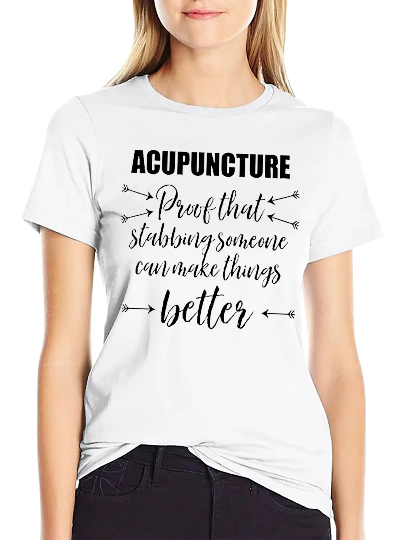 Acupuncture Proof That Stabbing Someone Gift Unisex Casual T-Shirt – Clean Design For Daily Comfort