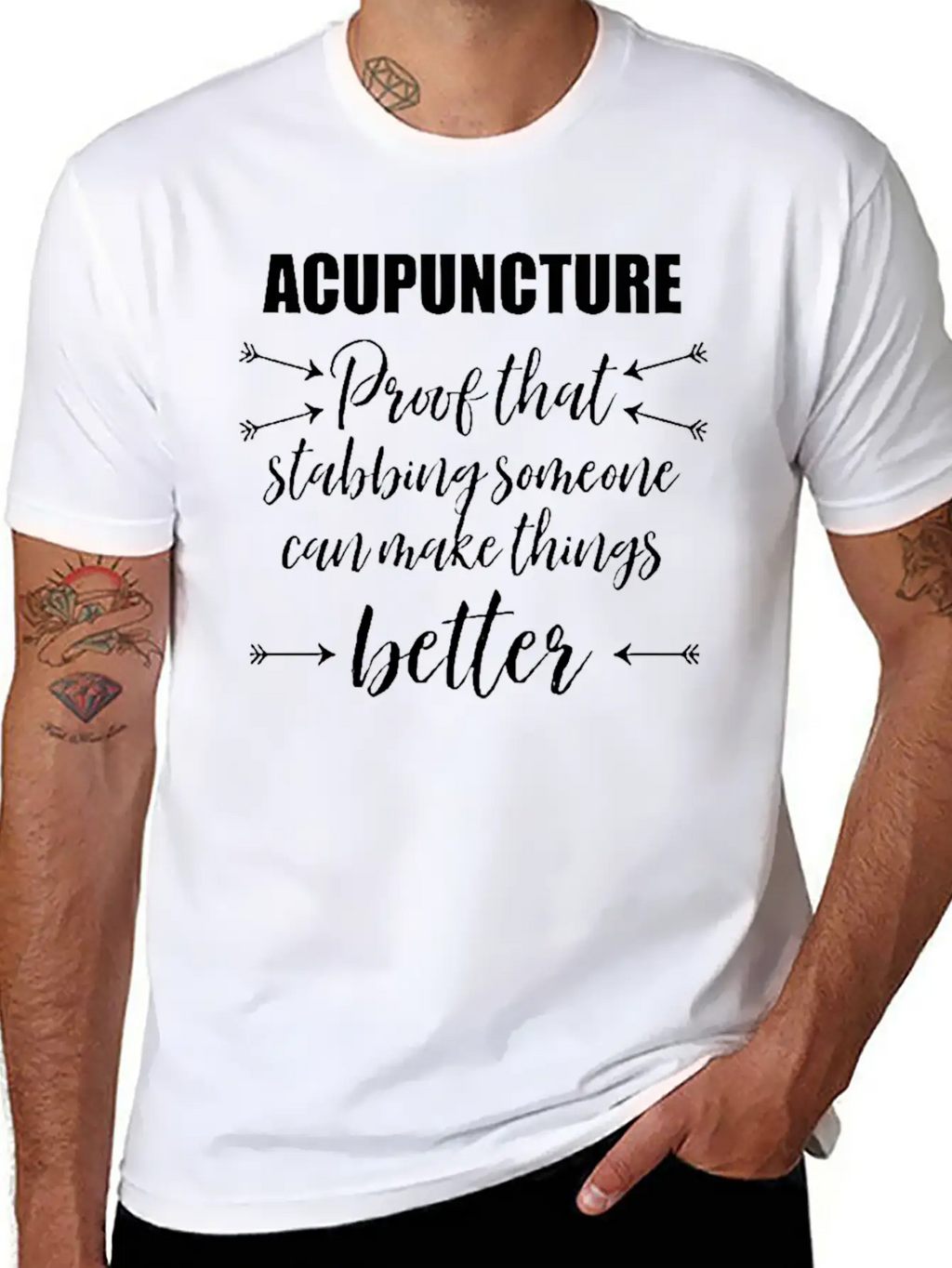 Acupuncture Proof That Stabbing Someone Gift Unisex Casual T-Shirt – Clean Design For Daily Comfort