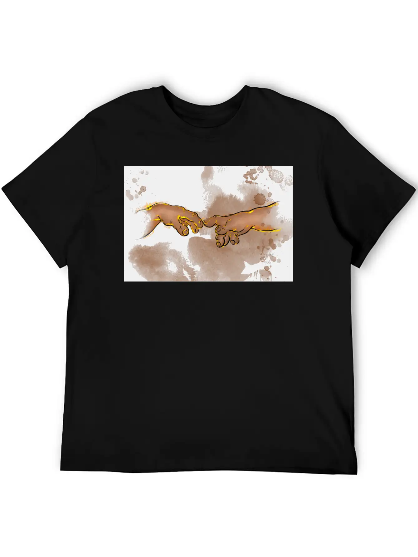Adams Creation Michelangelo Hands As Gnomes Unisex Casual T-Shirt – Clean Design For Daily Comfort