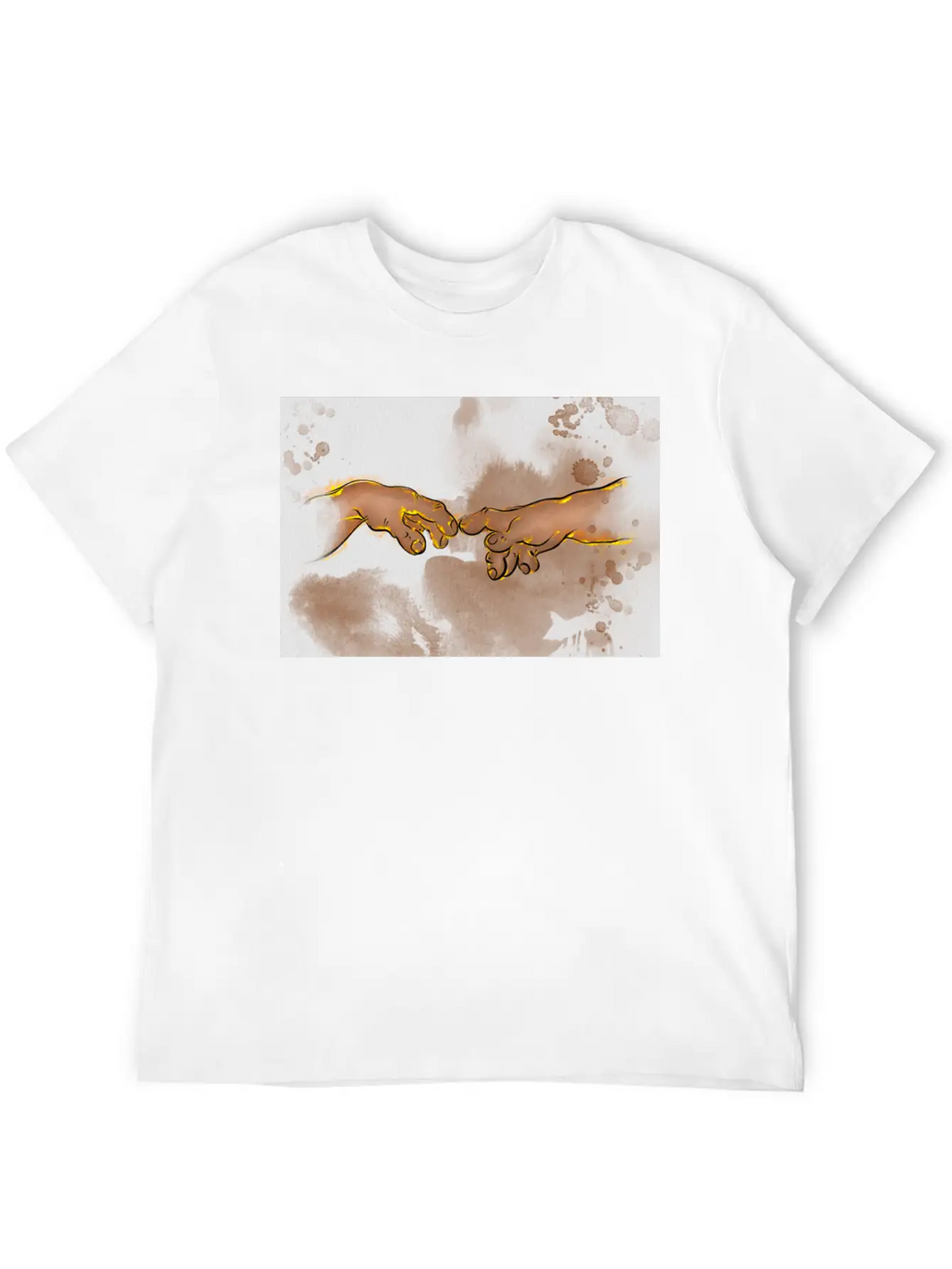 Adams Creation Michelangelo Hands As Gnomes Unisex Casual T-Shirt – Clean Design For Daily Comfort