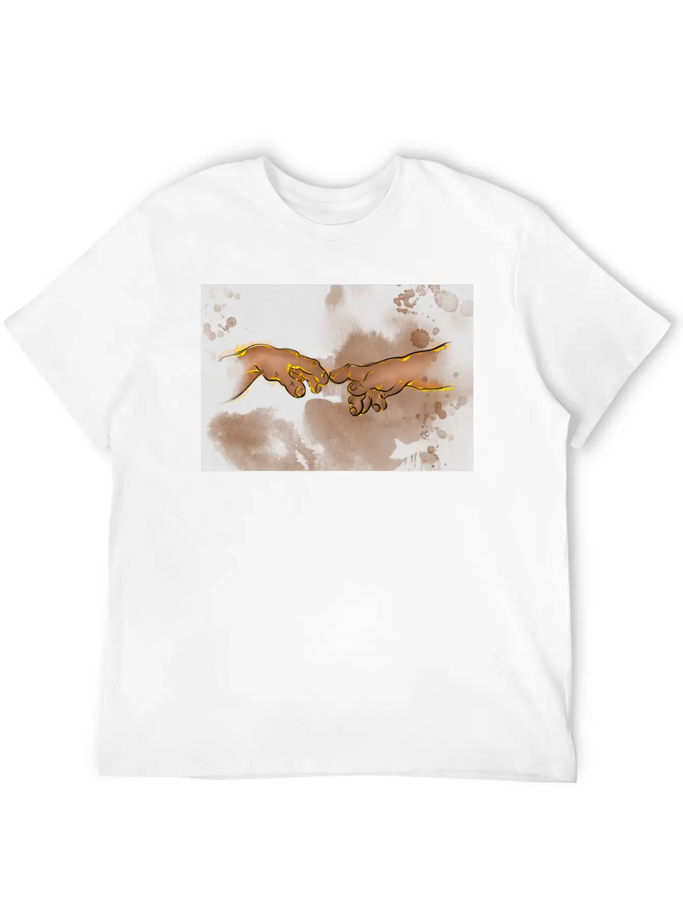 Adams Creation Michelangelo Hands As Gnomes Unisex Casual T-Shirt – Clean Design For Daily Comfort