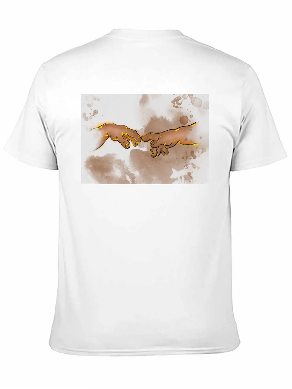 Adams Creation Michelangelo Hands As Gnomes Unisex Casual T-Shirt – Clean Design For Daily Comfort