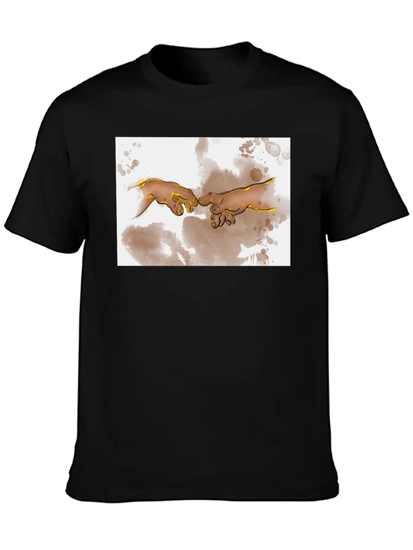 Adams Creation Michelangelo Hands As Gnomes Unisex Casual T-Shirt – Clean Design For Daily Comfort