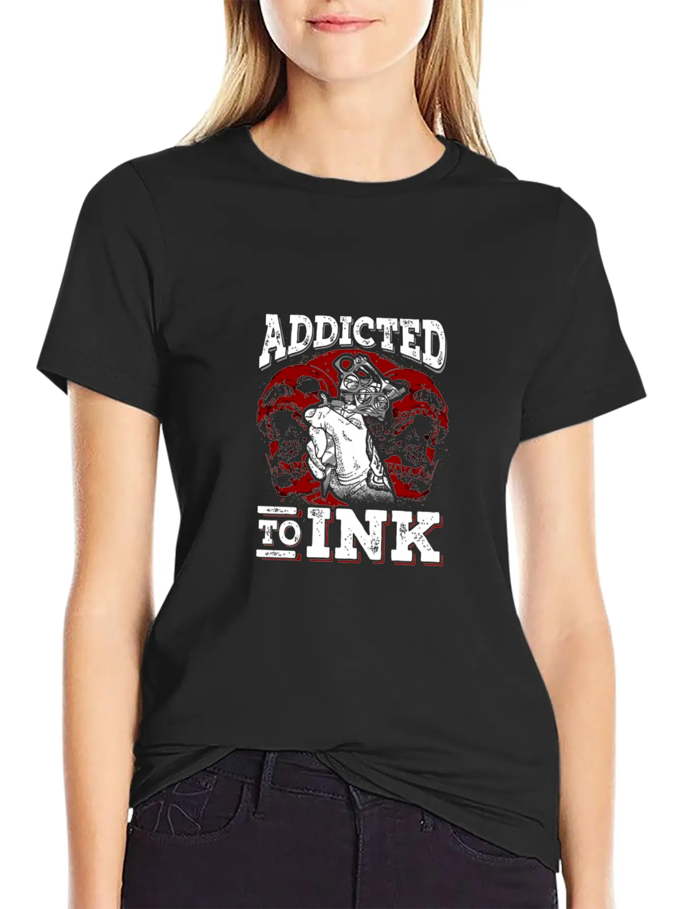 Addicted To Ink Tattoo Hoodie Tattoo Lover Gifts Unisex Short Sleeve Soft Cotton T-Shirt – Casual Everyday Wear