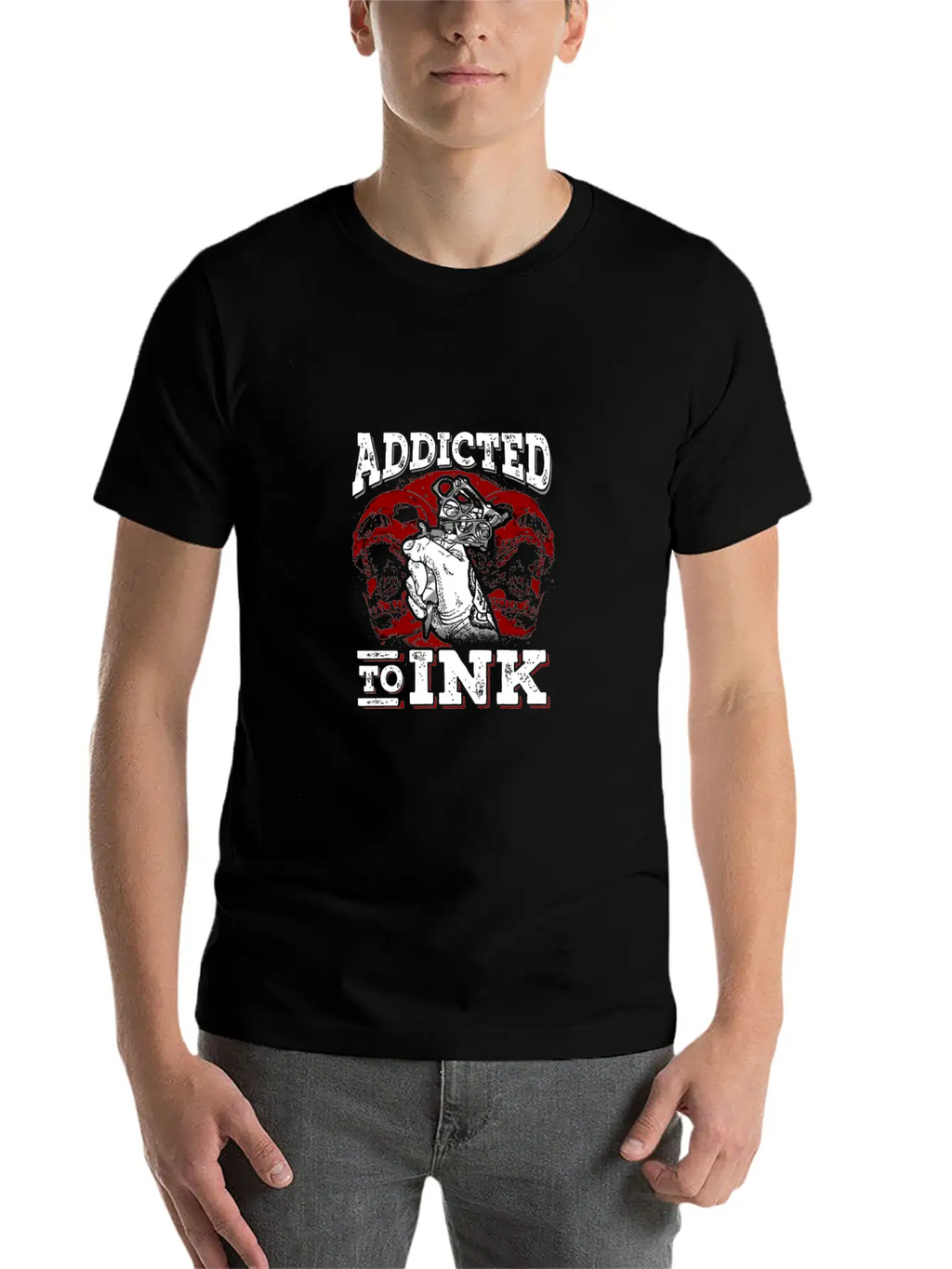 Addicted To Ink Tattoo Hoodie Tattoo Lover Gifts Unisex Short Sleeve Soft Cotton T-Shirt – Casual Everyday Wear
