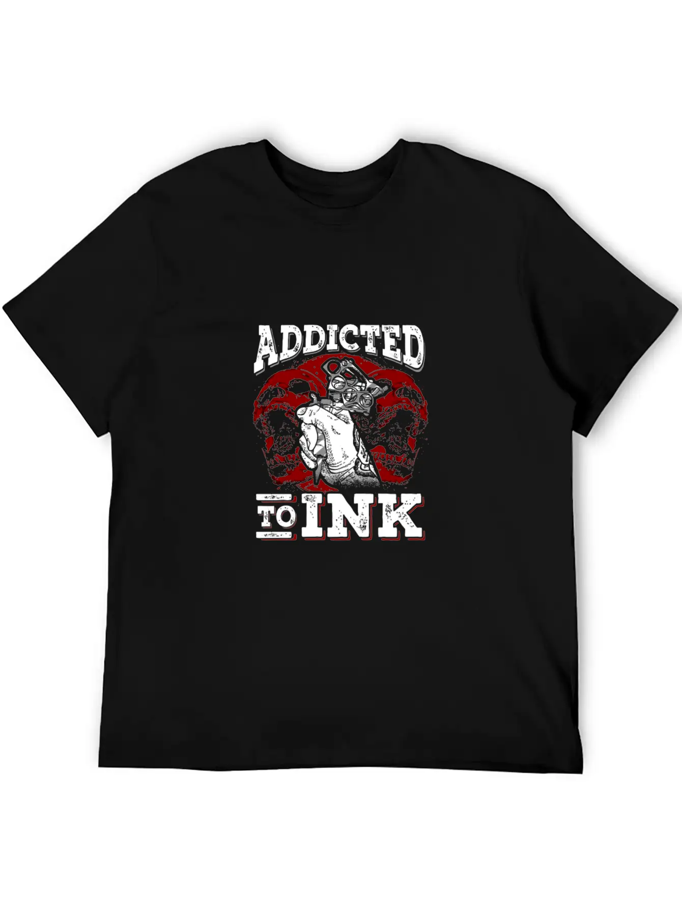 Addicted To Ink Tattoo Hoodie Tattoo Lover Gifts Unisex Short Sleeve Soft Cotton T-Shirt – Casual Everyday Wear