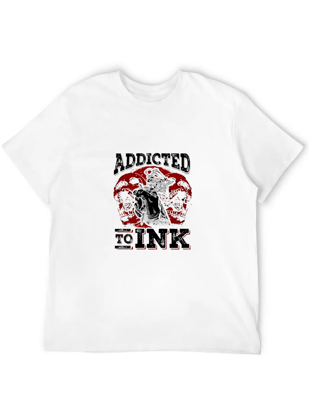Addicted To Ink Tattoo Hoodie Tattoo Lover Gifts Unisex Short Sleeve Soft Cotton T-Shirt – Casual Everyday Wear