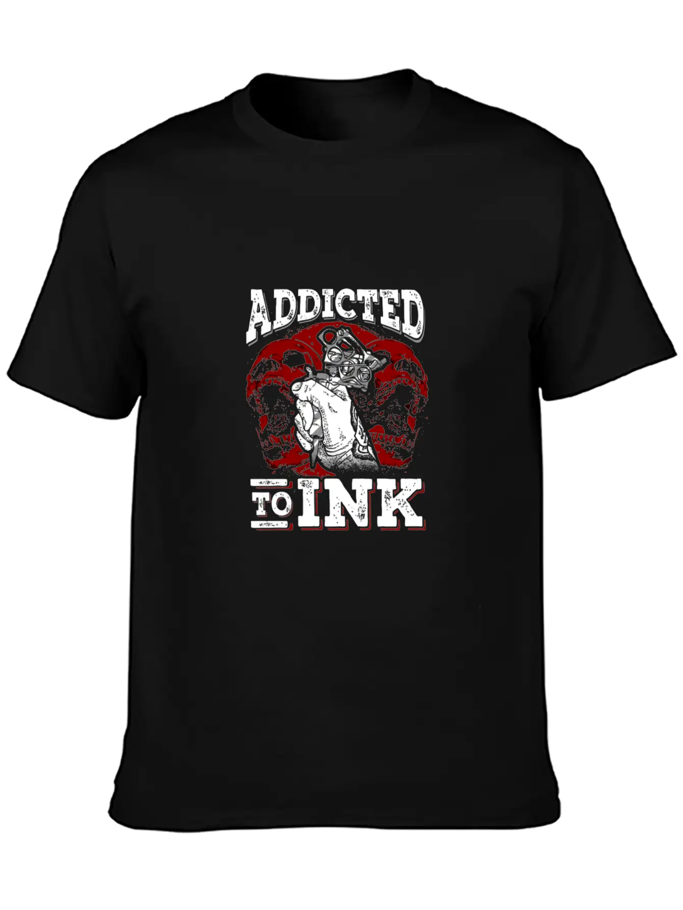 Addicted To Ink Tattoo Hoodie Tattoo Lover Gifts Unisex Short Sleeve Soft Cotton T-Shirt – Casual Everyday Wear