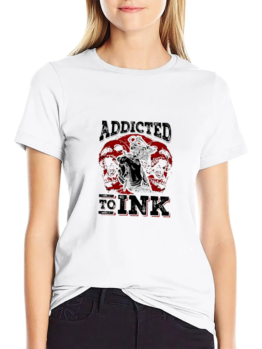 Addicted To Ink Tattoo Hoodie Tattoo Lover Gifts Unisex Short Sleeve Soft Cotton T-Shirt – Casual Everyday Wear