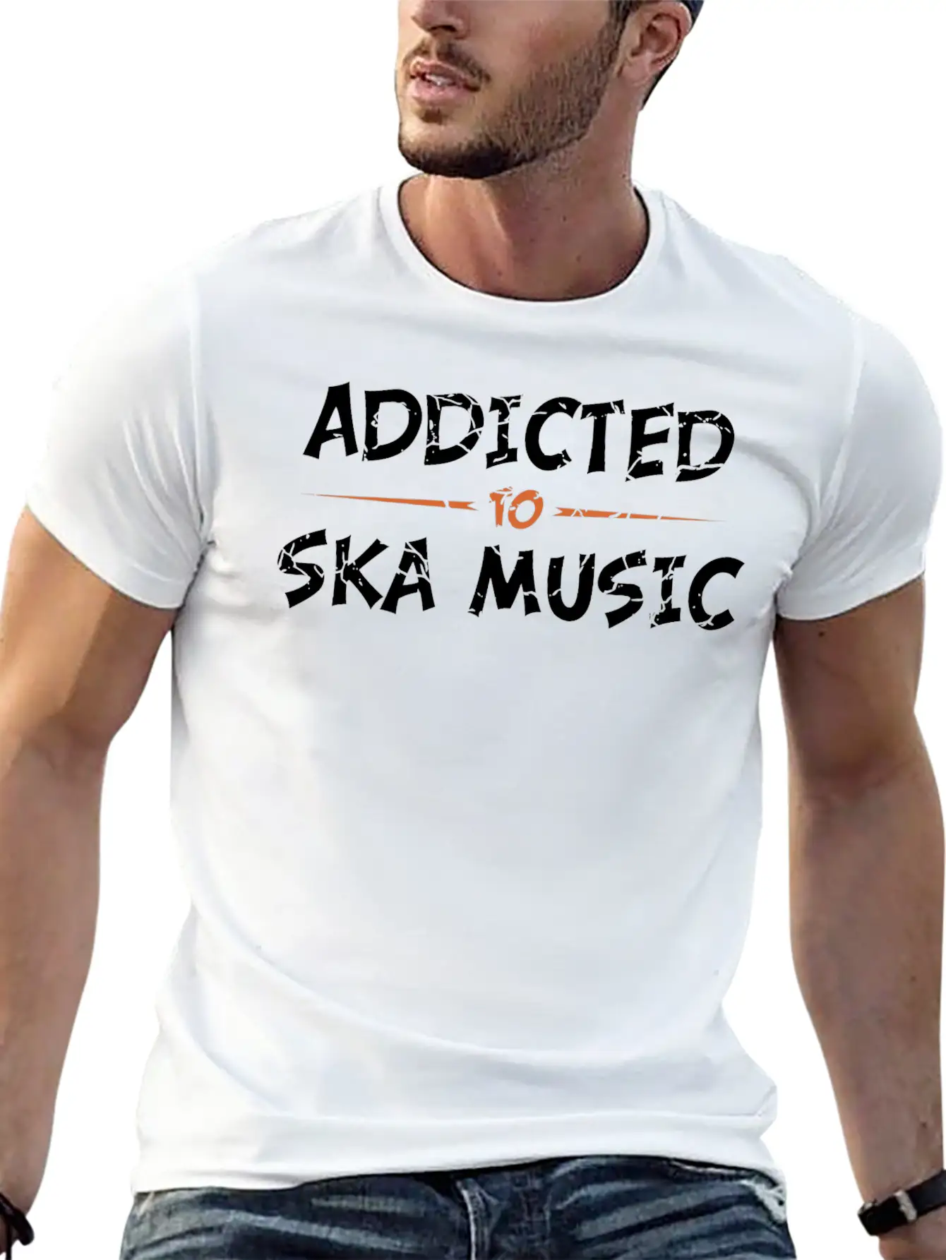 Addicted To Ska Music Classic Crew Neck Graphic Tee – Everyday Minimal Look