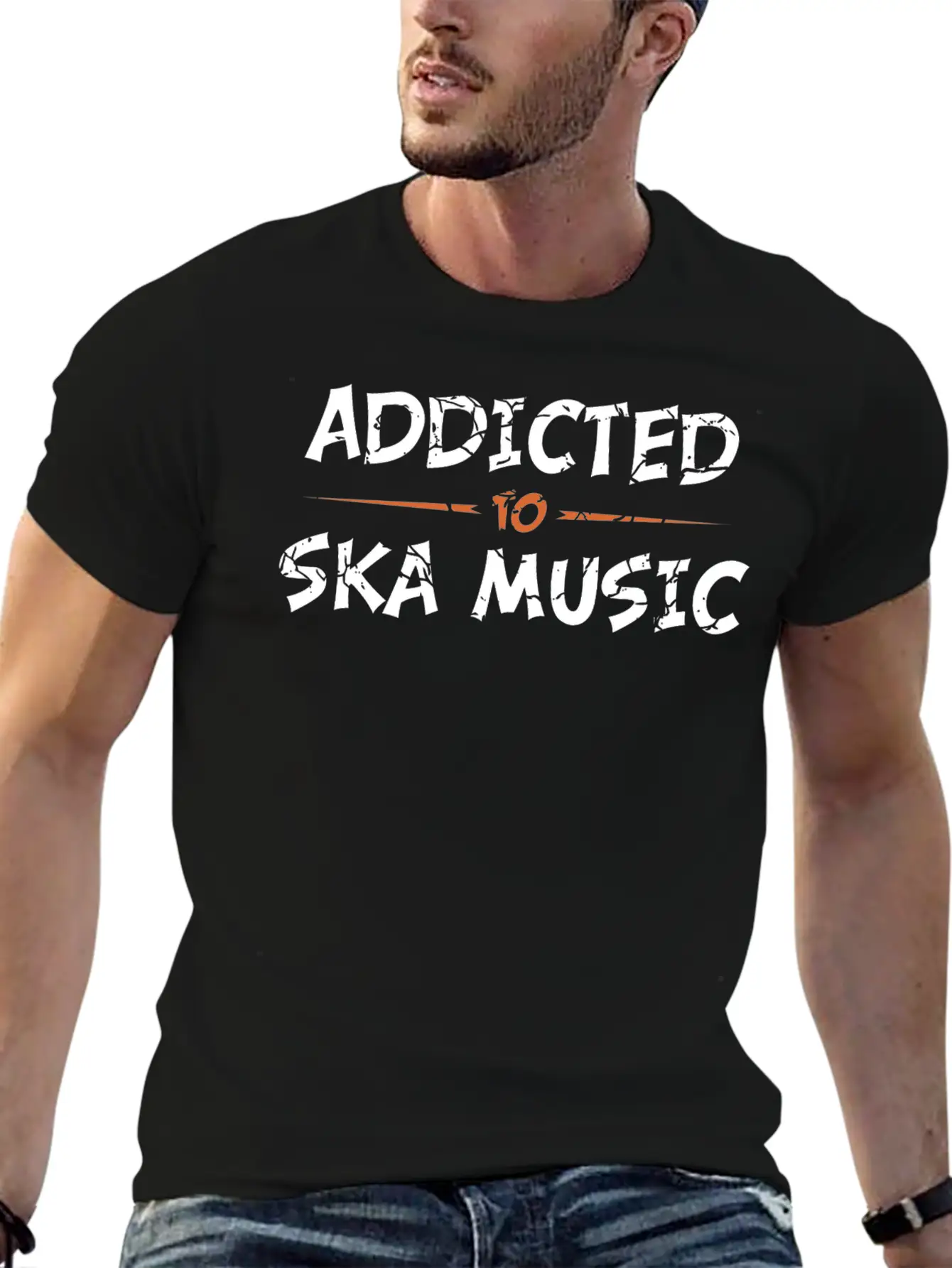 Addicted To Ska Music Classic Crew Neck Graphic Tee – Everyday Minimal Look