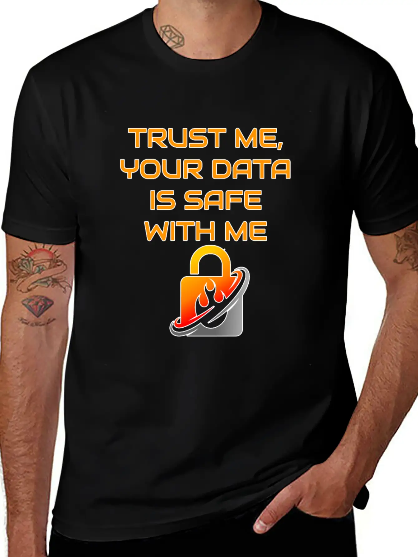 Admin Data Safety Unisex Casual T-Shirt – Clean Design For Daily Comfort