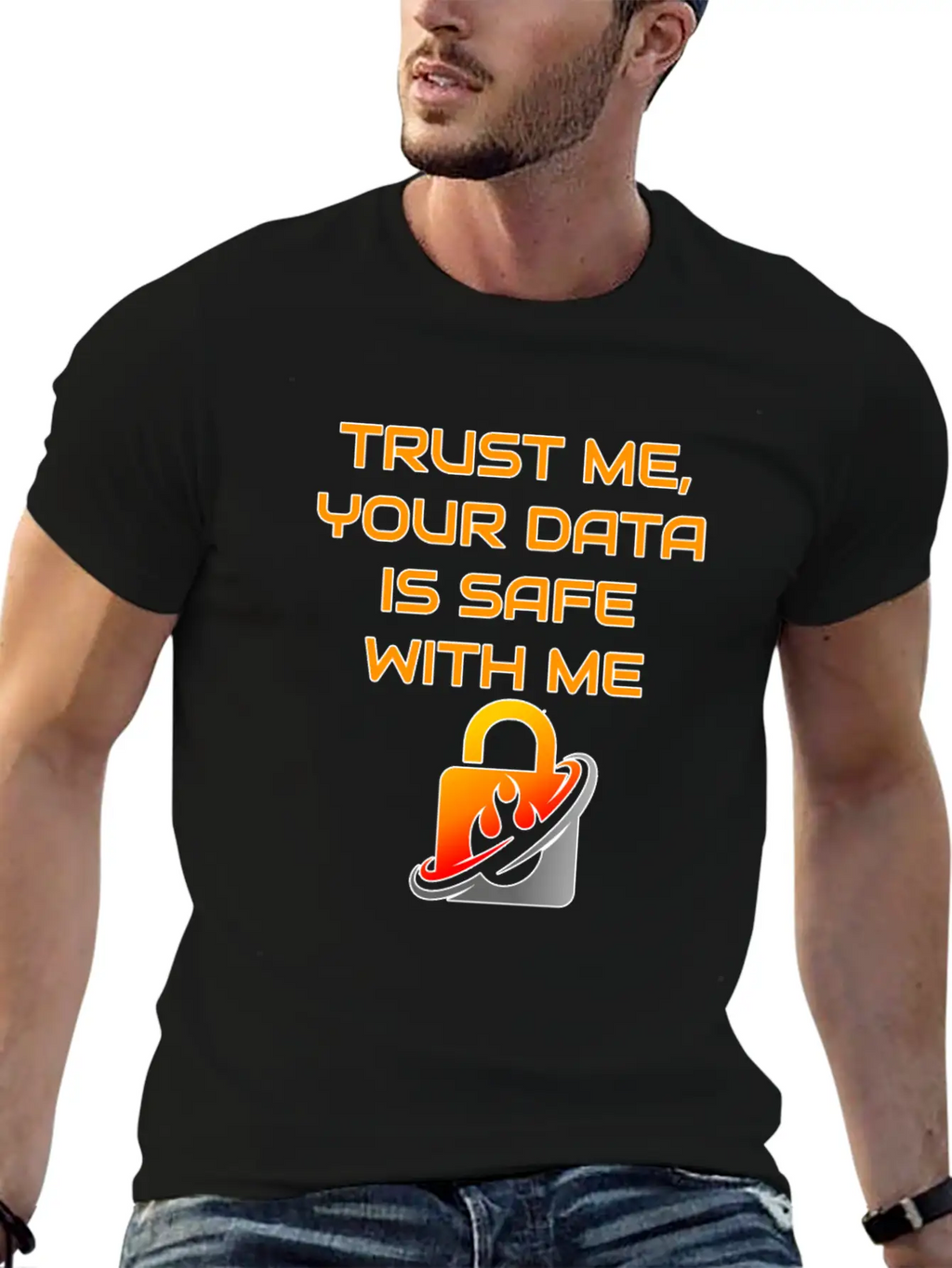 Admin Data Safety Unisex Casual T-Shirt – Clean Design For Daily Comfort