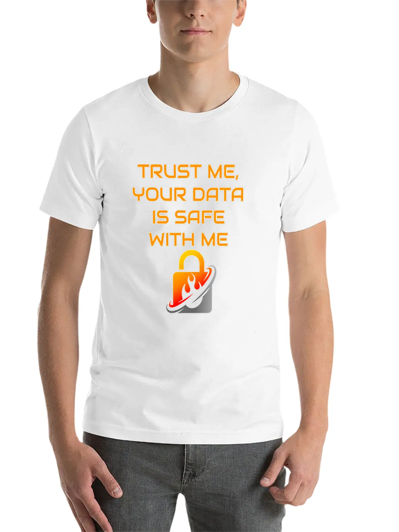 Admin Data Safety Unisex Casual T-Shirt – Clean Design For Daily Comfort