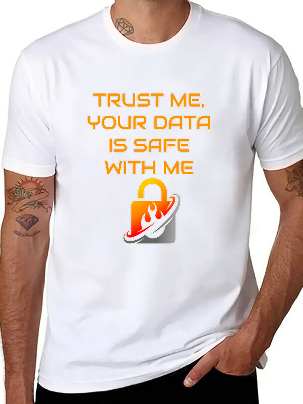 Admin Data Safety Unisex Casual T-Shirt – Clean Design For Daily Comfort