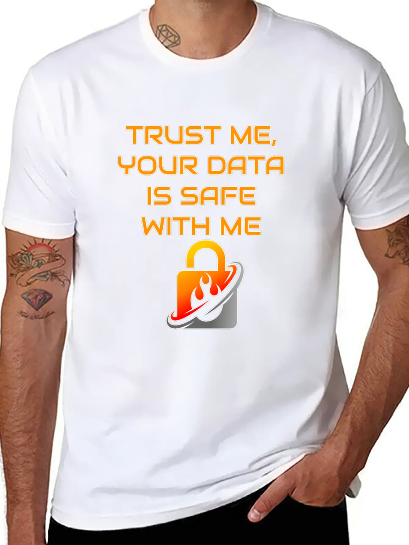 Admin Data Safety Unisex Casual T-Shirt – Clean Design For Daily Comfort