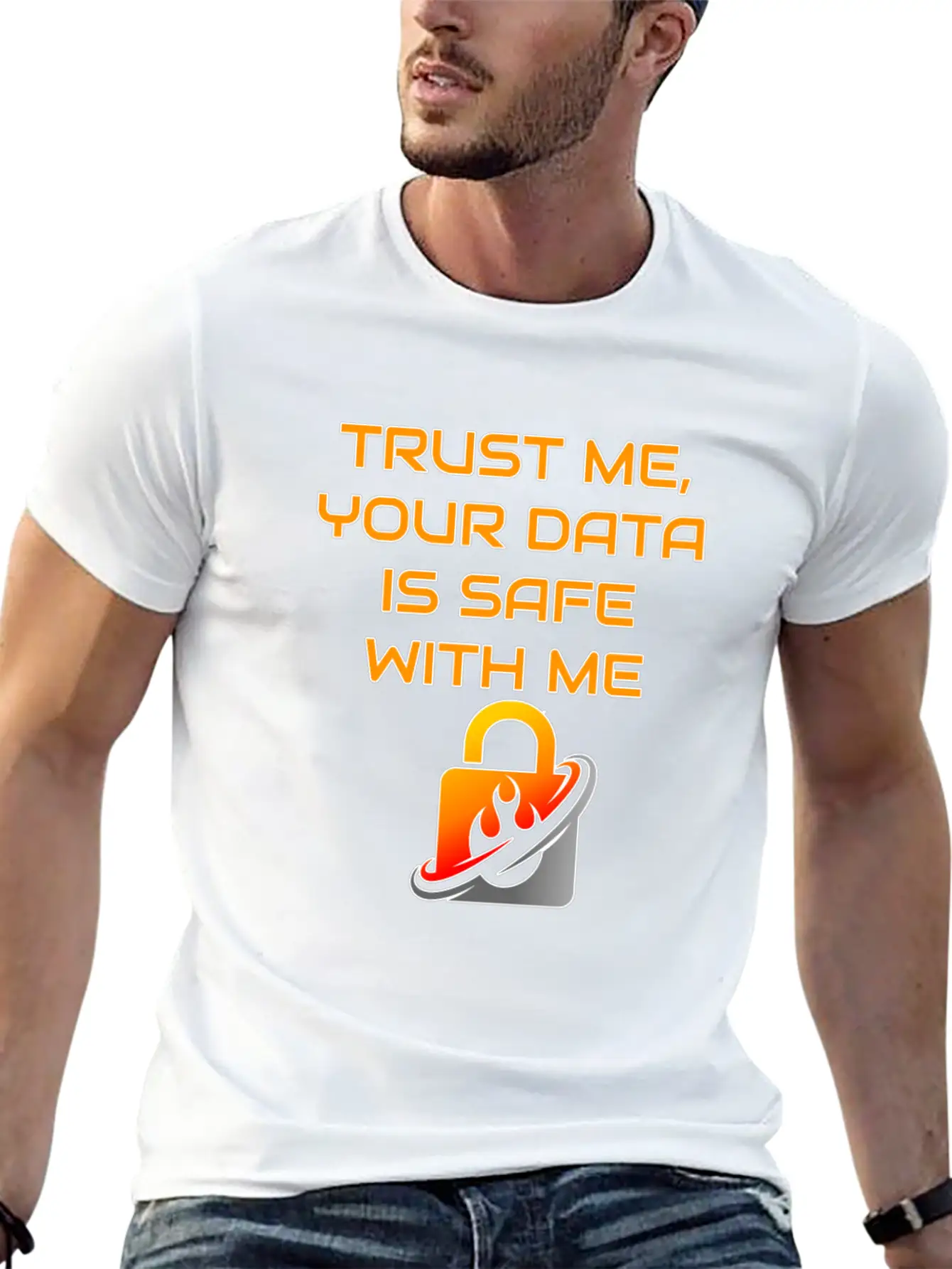 Admin Data Safety Unisex Casual T-Shirt – Clean Design For Daily Comfort