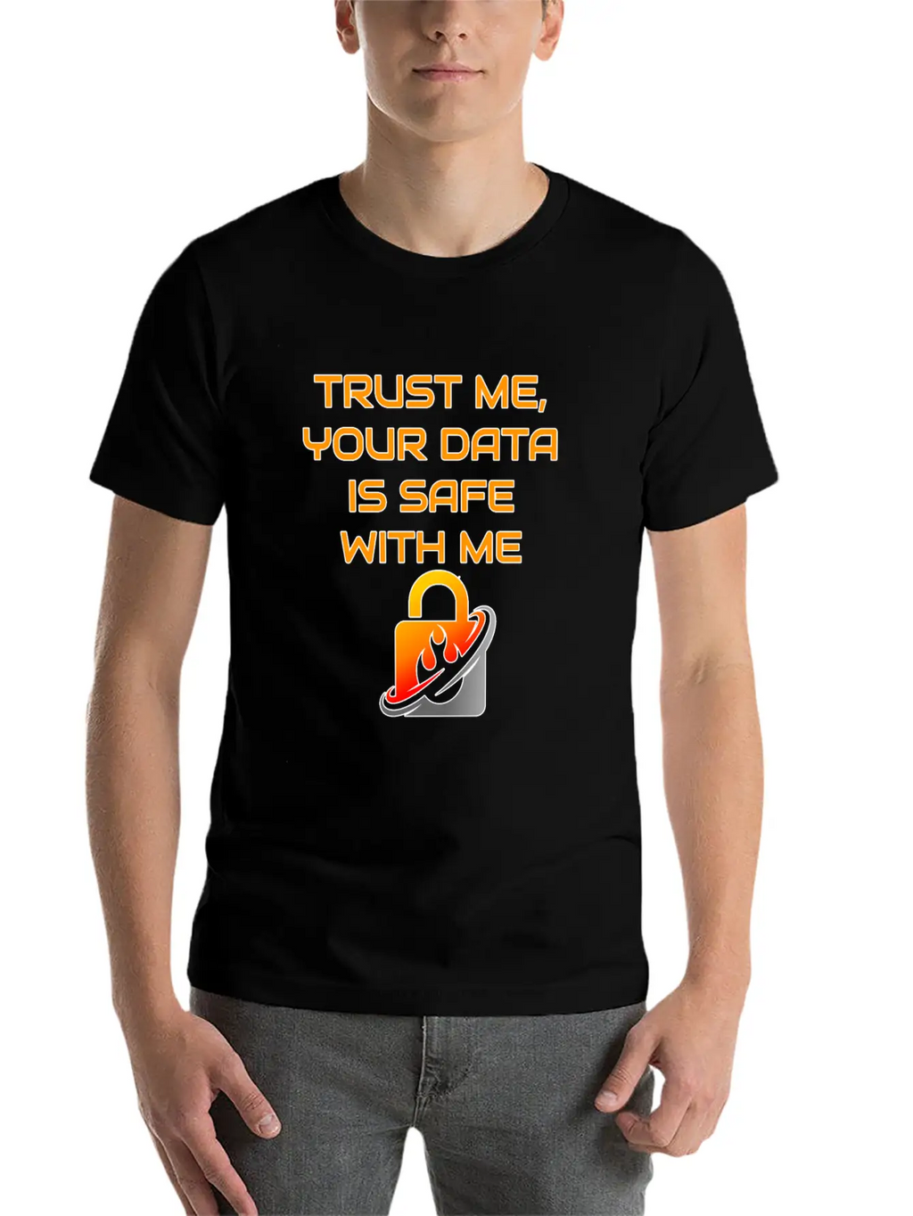 Admin Data Safety Unisex Casual T-Shirt – Clean Design For Daily Comfort