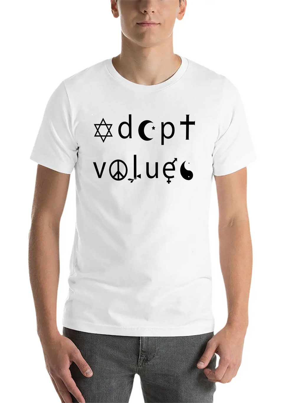 Adopt Values / Tolerance Parody / Coexist Parody Classic Fit Graphic Tee For Daily Comfort – Unisex Cotton Shirt