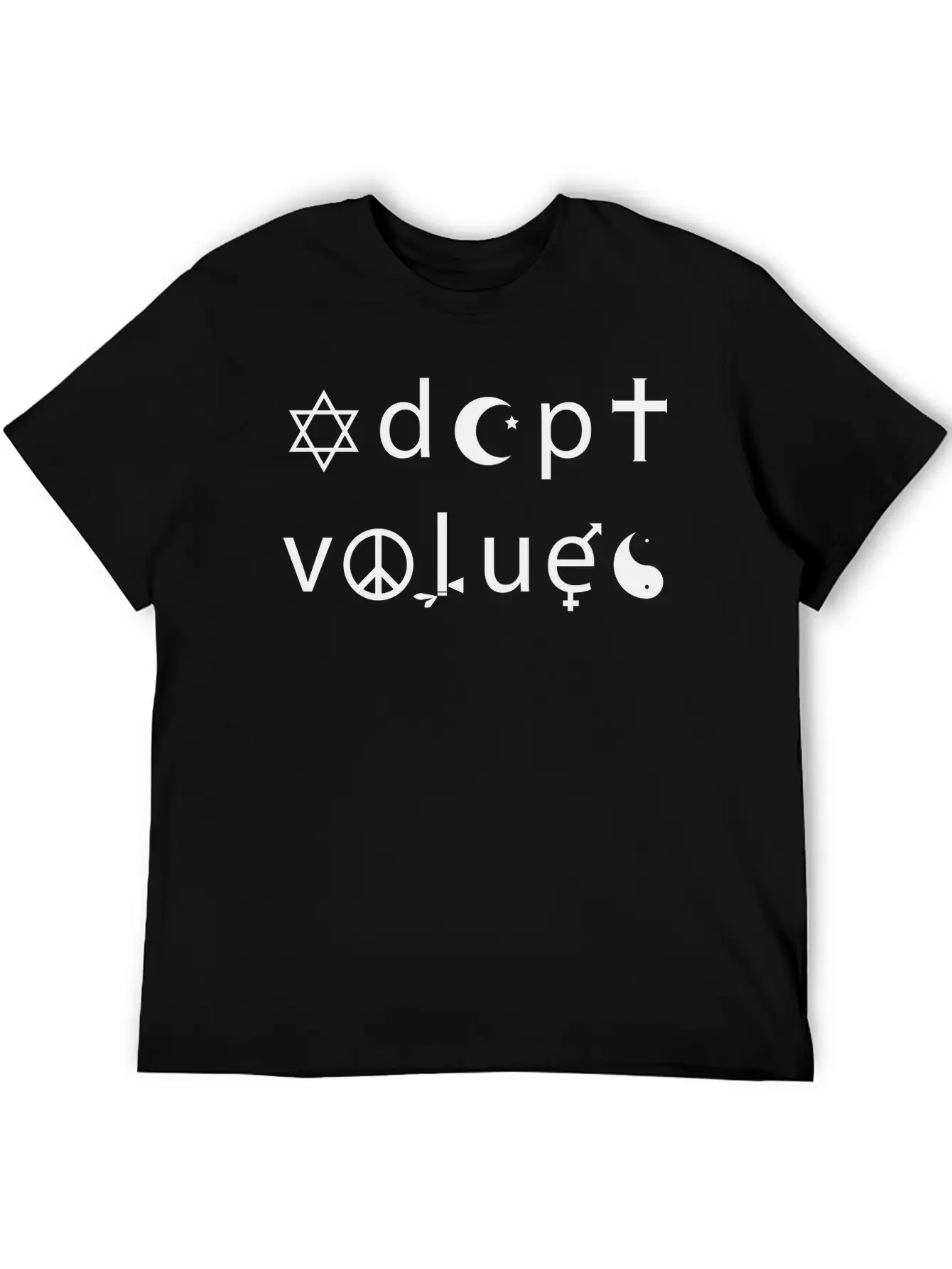 Adopt Values / Tolerance Parody / Coexist Parody Classic Fit Graphic Tee For Daily Comfort – Unisex Cotton Shirt