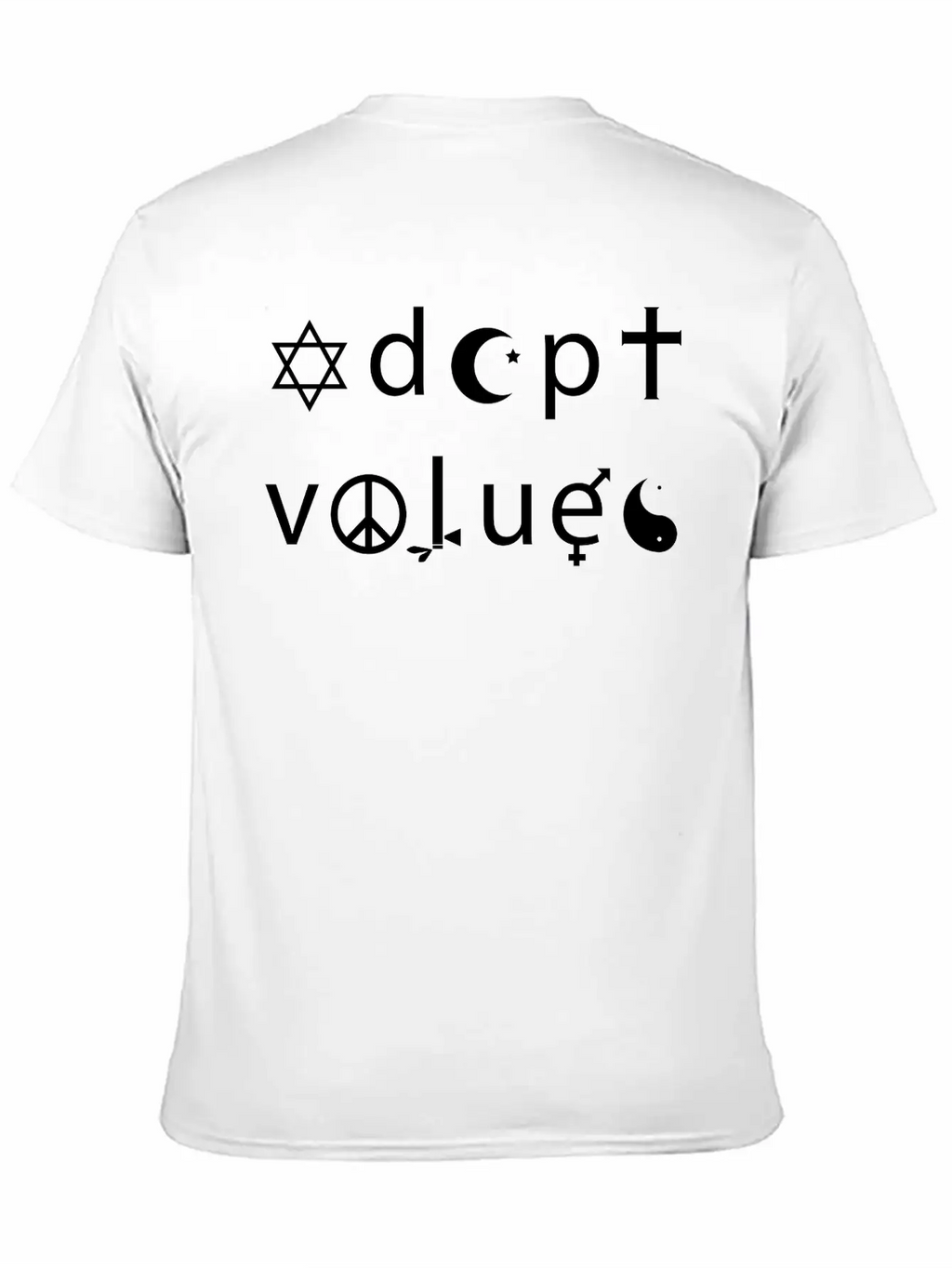 Adopt Values / Tolerance Parody / Coexist Parody Classic Fit Graphic Tee For Daily Comfort – Unisex Cotton Shirt