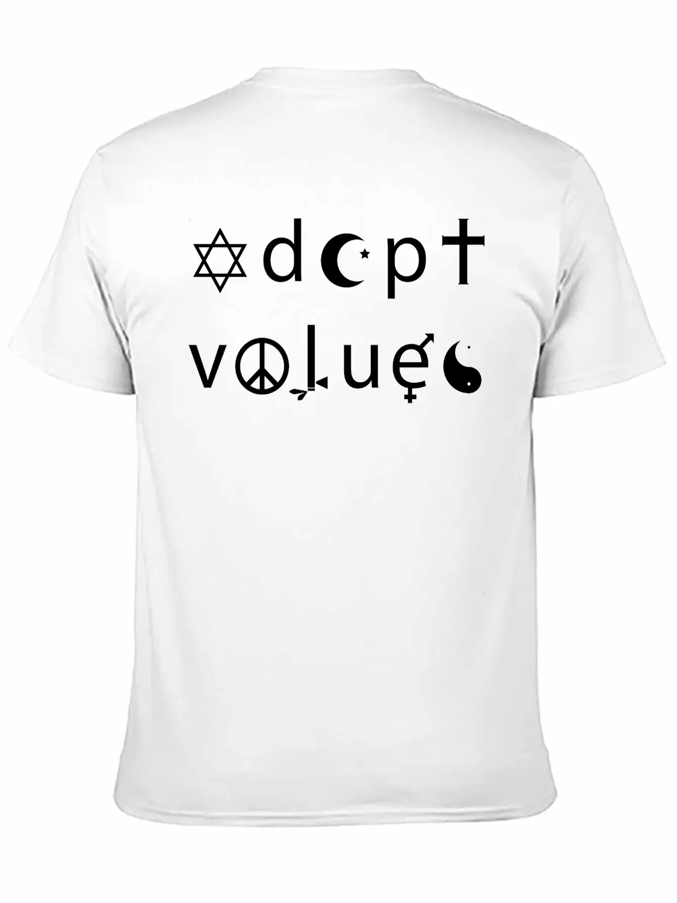 Adopt Values / Tolerance Parody / Coexist Parody Classic Fit Graphic Tee For Daily Comfort – Unisex Cotton Shirt