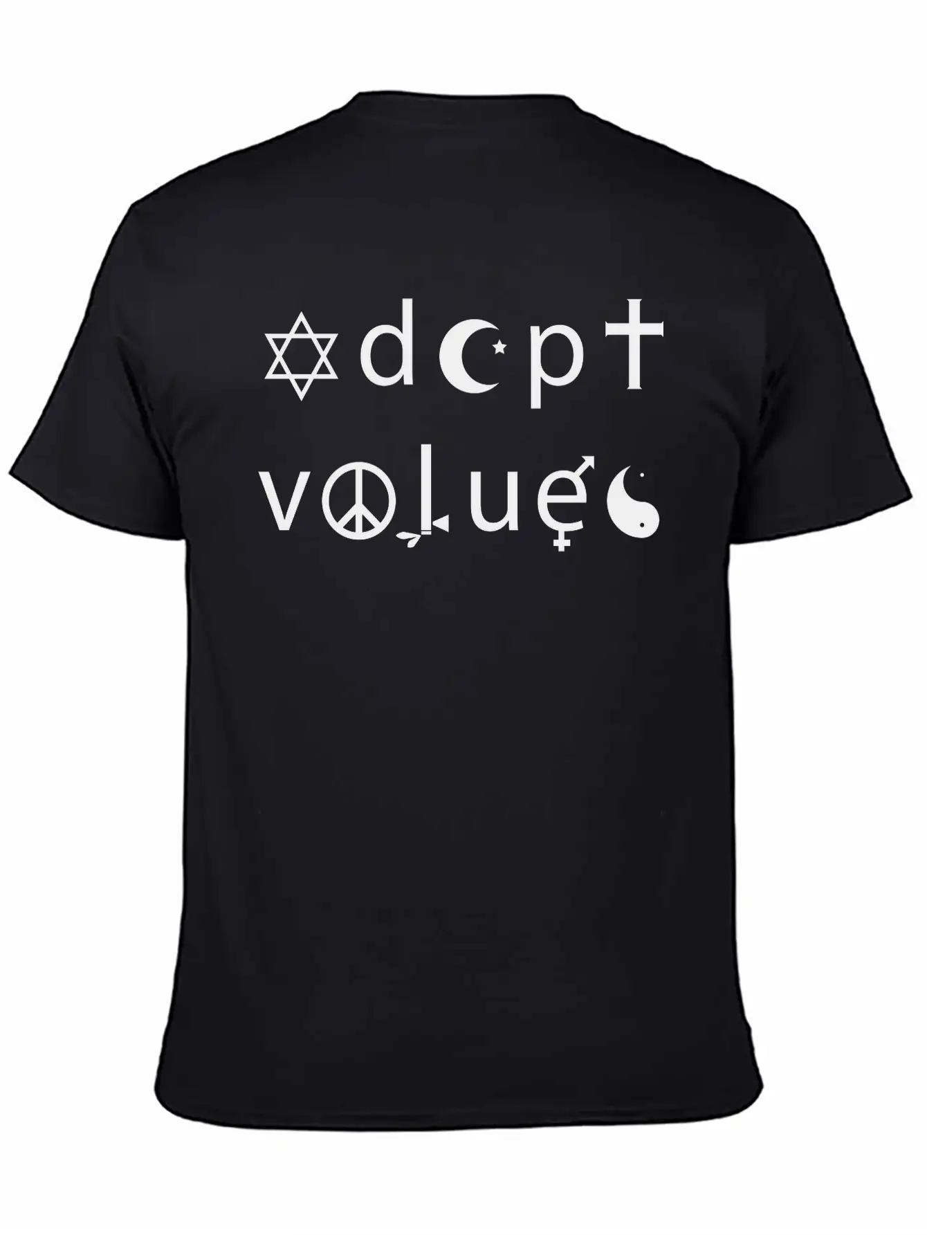 Adopt Values / Tolerance Parody / Coexist Parody Classic Fit Graphic Tee For Daily Comfort – Unisex Cotton Shirt