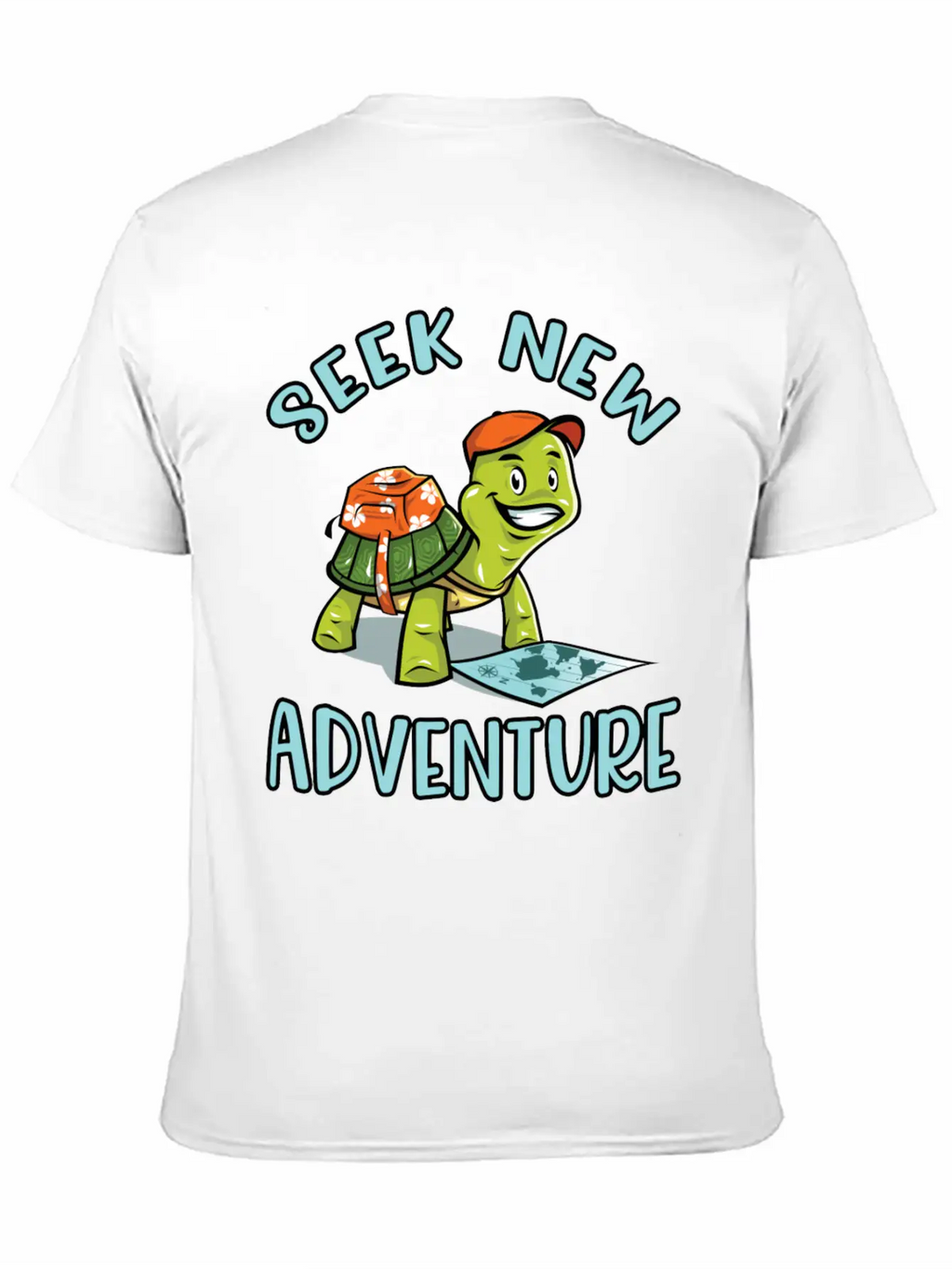 Adventure Turtle Unisex Short Sleeve Soft Cotton T-Shirt – Casual Everyday Wear