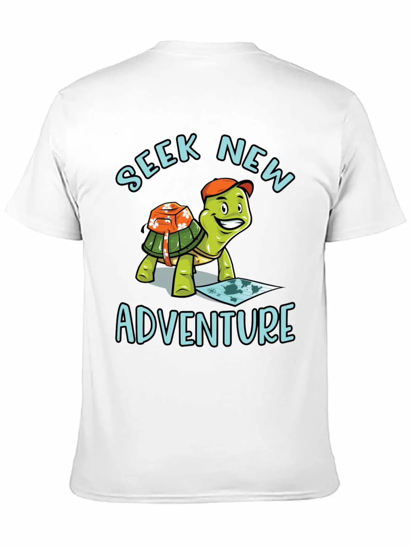Adventure Turtle Unisex Short Sleeve Soft Cotton T-Shirt – Casual Everyday Wear