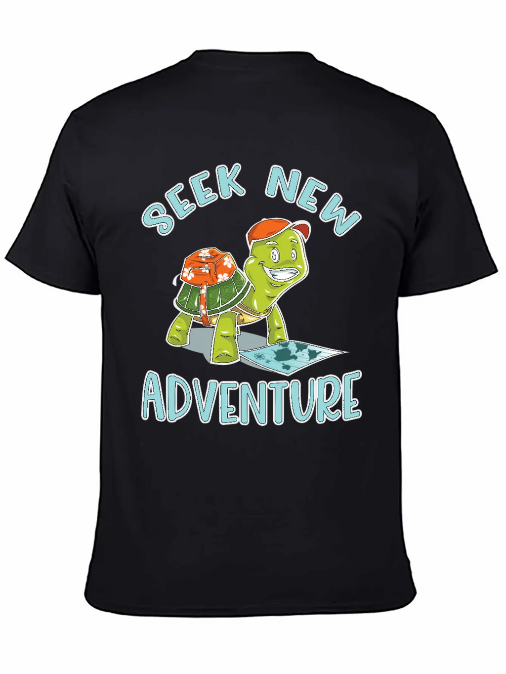 Adventure Turtle Unisex Short Sleeve Soft Cotton T-Shirt – Casual Everyday Wear