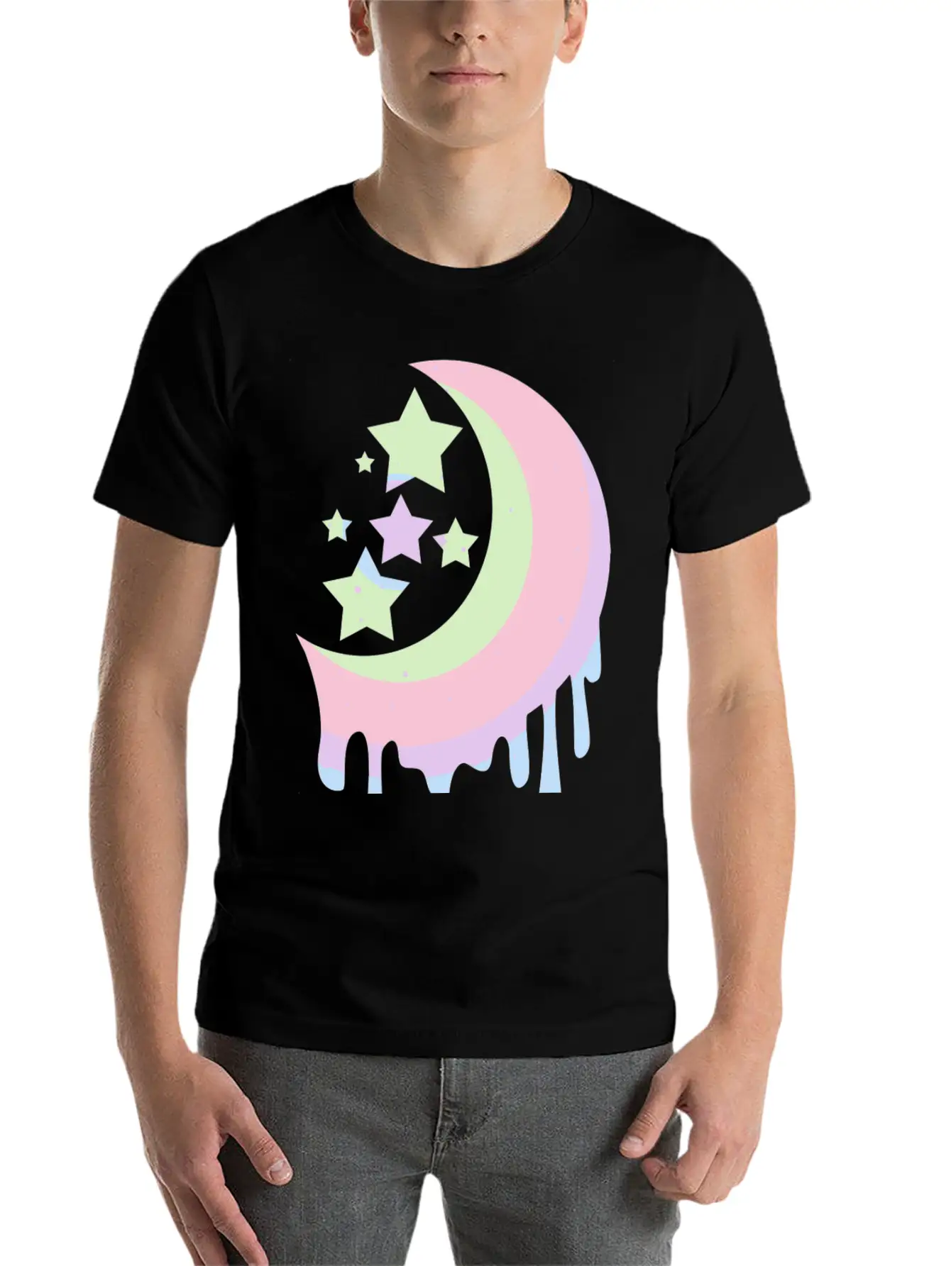 Aesthetic Clothing For Girls Pastel Moon Goth Swea Unisex Casual T-Shirt – Clean Design For Daily Comfort