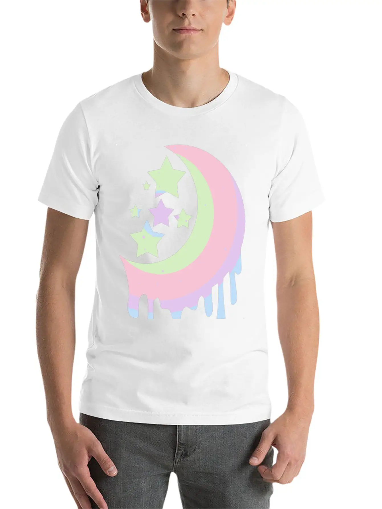 Aesthetic Clothing For Girls Pastel Moon Goth Swea Unisex Casual T-Shirt – Clean Design For Daily Comfort