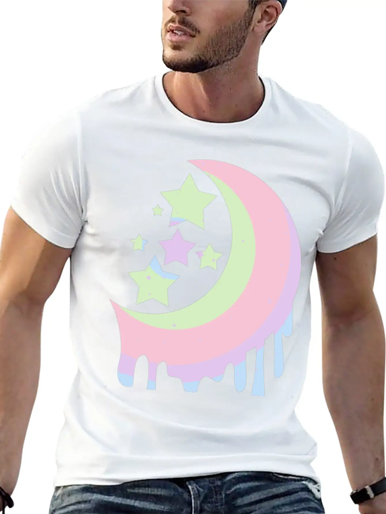 Aesthetic Clothing For Girls Pastel Moon Goth Swea Unisex Casual T-Shirt – Clean Design For Daily Comfort
