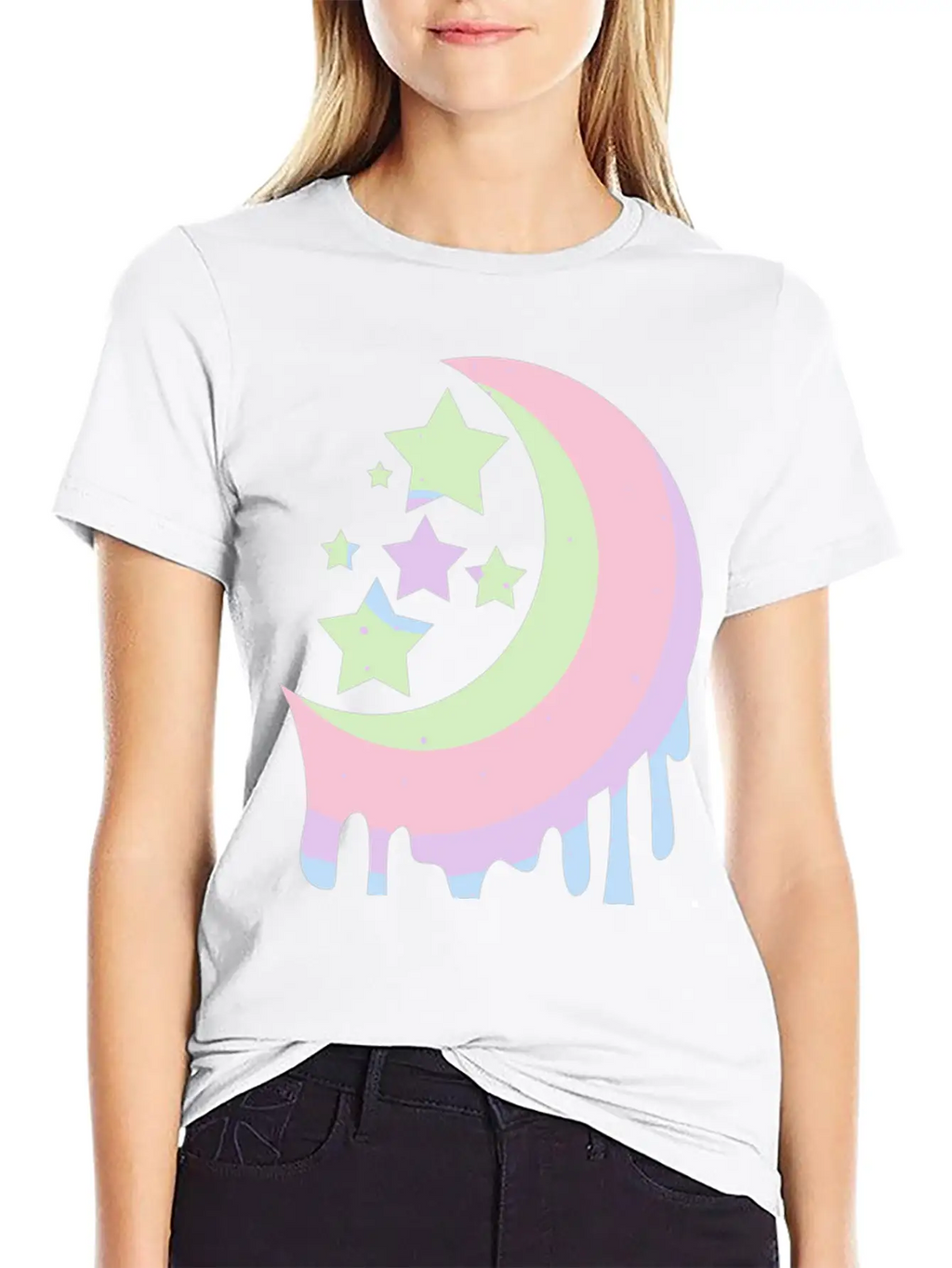 Aesthetic Clothing For Girls Pastel Moon Goth Swea Unisex Casual T-Shirt – Clean Design For Daily Comfort