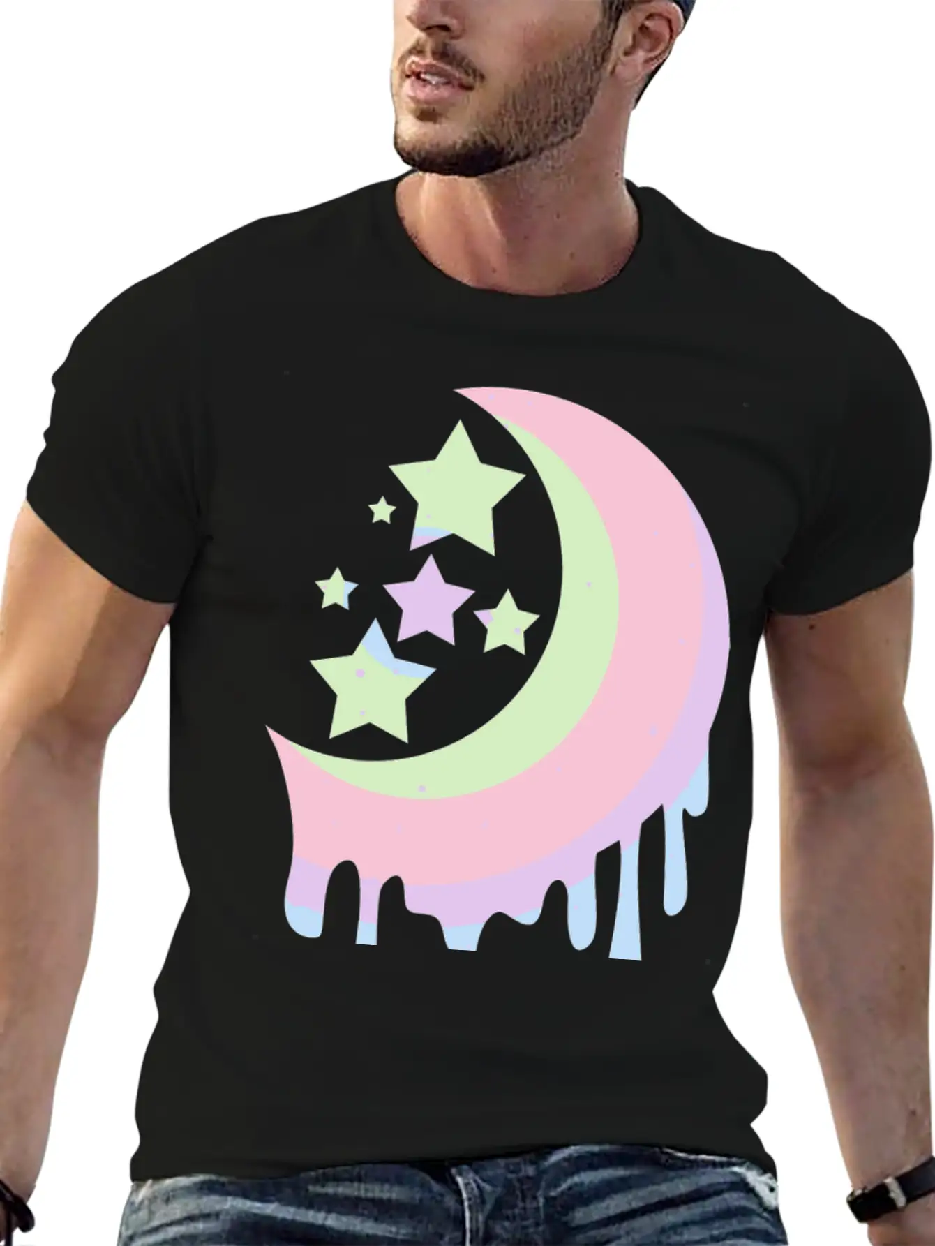 Aesthetic Clothing For Girls Pastel Moon Goth Swea Unisex Casual T-Shirt – Clean Design For Daily Comfort