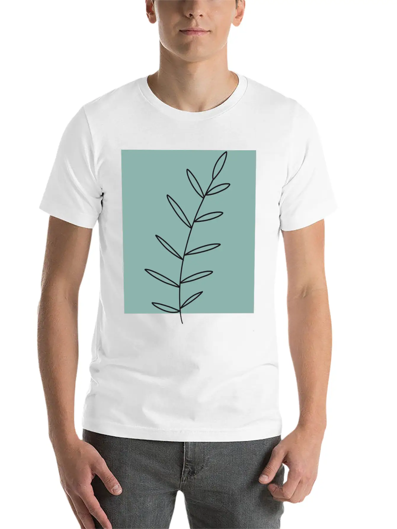 Aesthetic Leaf Soft Cotton Short Sleeve Tee – Unisex Wardrobe Staple