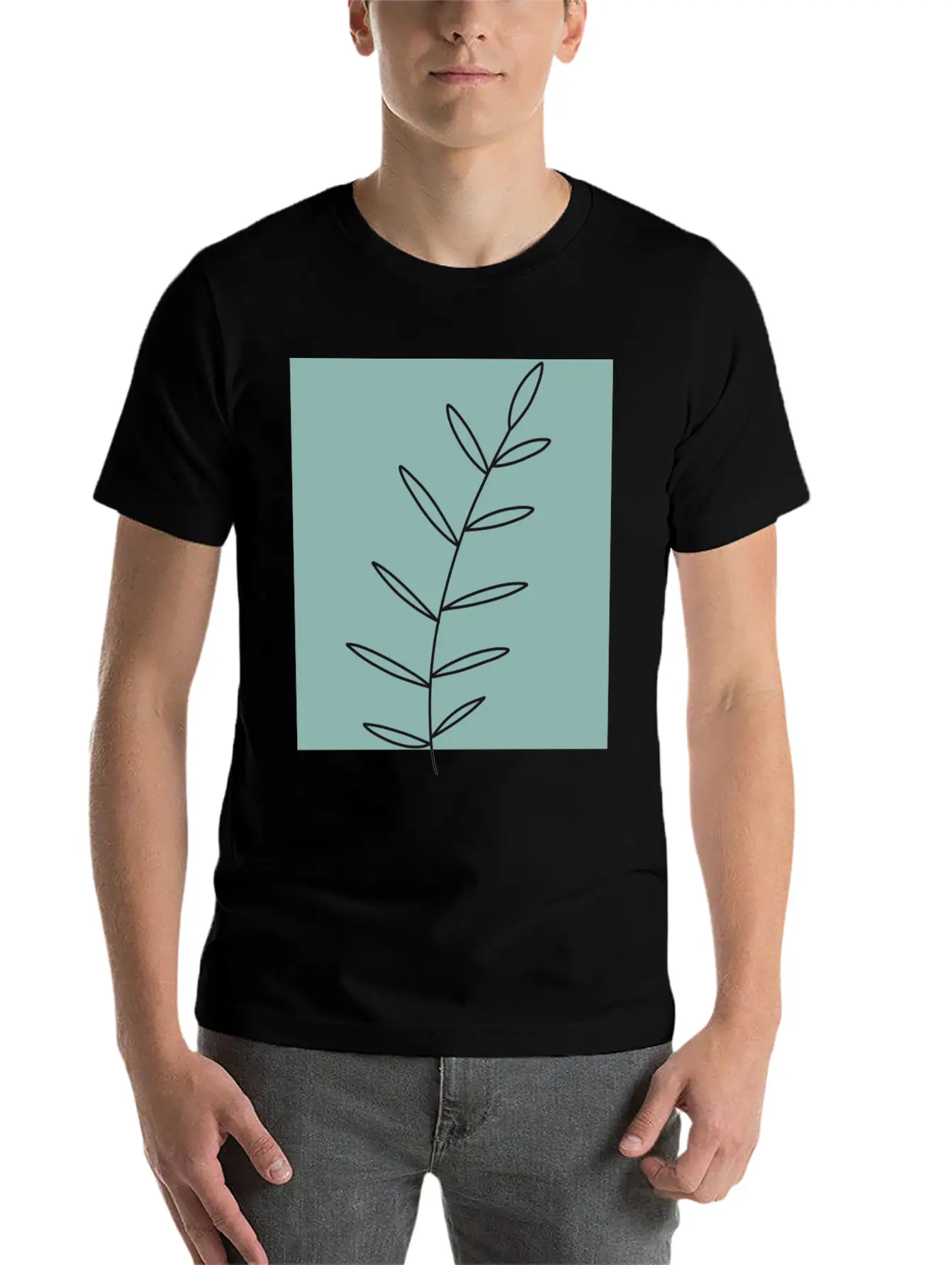 Aesthetic Leaf Soft Cotton Short Sleeve Tee – Unisex Wardrobe Staple