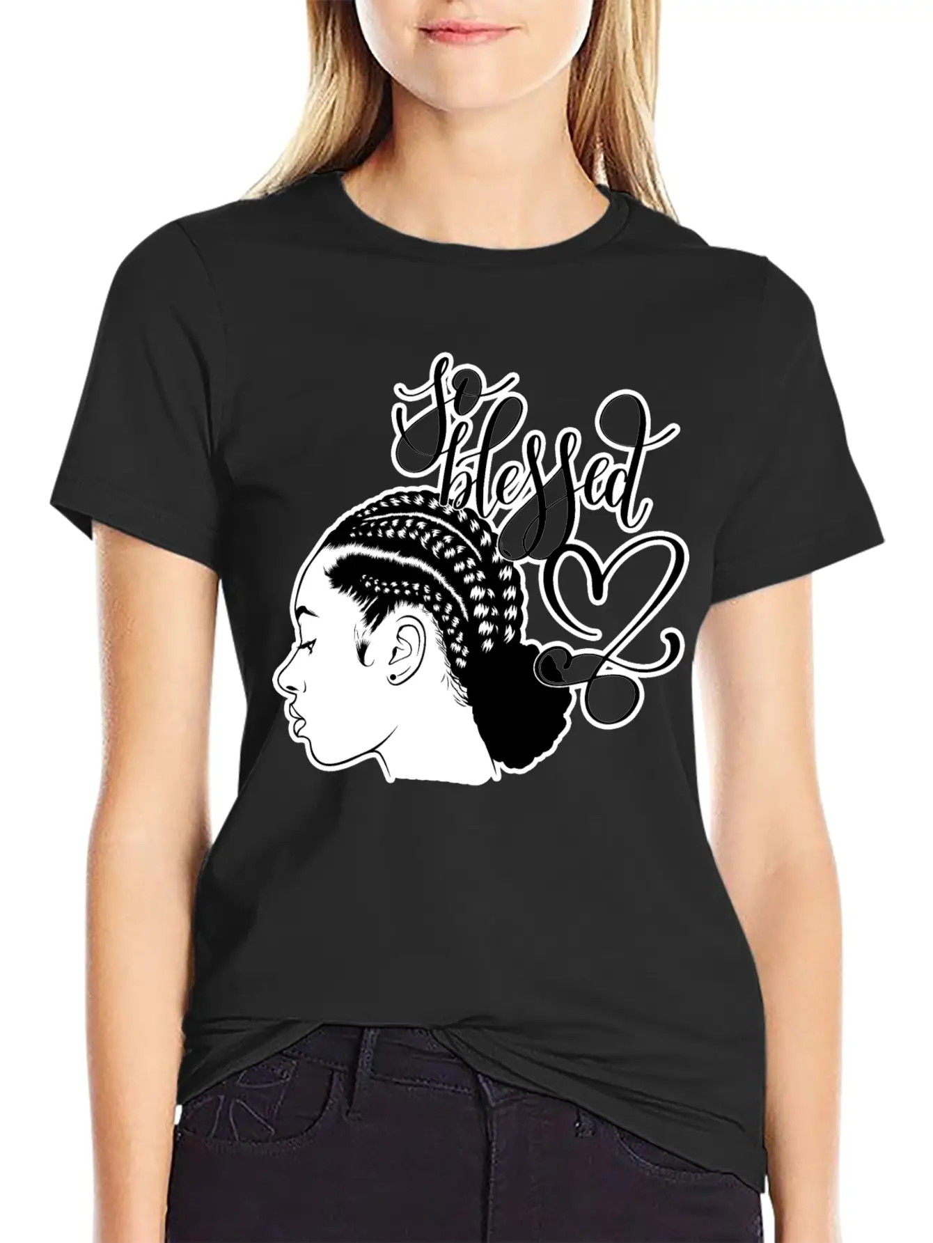 Afro Woman Black Hair Style Natural Confident Breathable Graphic T-Shirt – Perfect For Casual Days