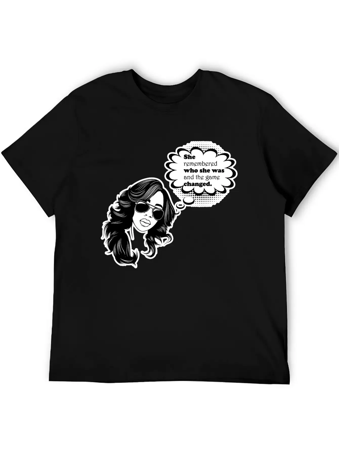 Afro Woman Black Hair Style Natural Confident Unisex Short Sleeve Soft Cotton T-Shirt – Casual Everyday Wear
