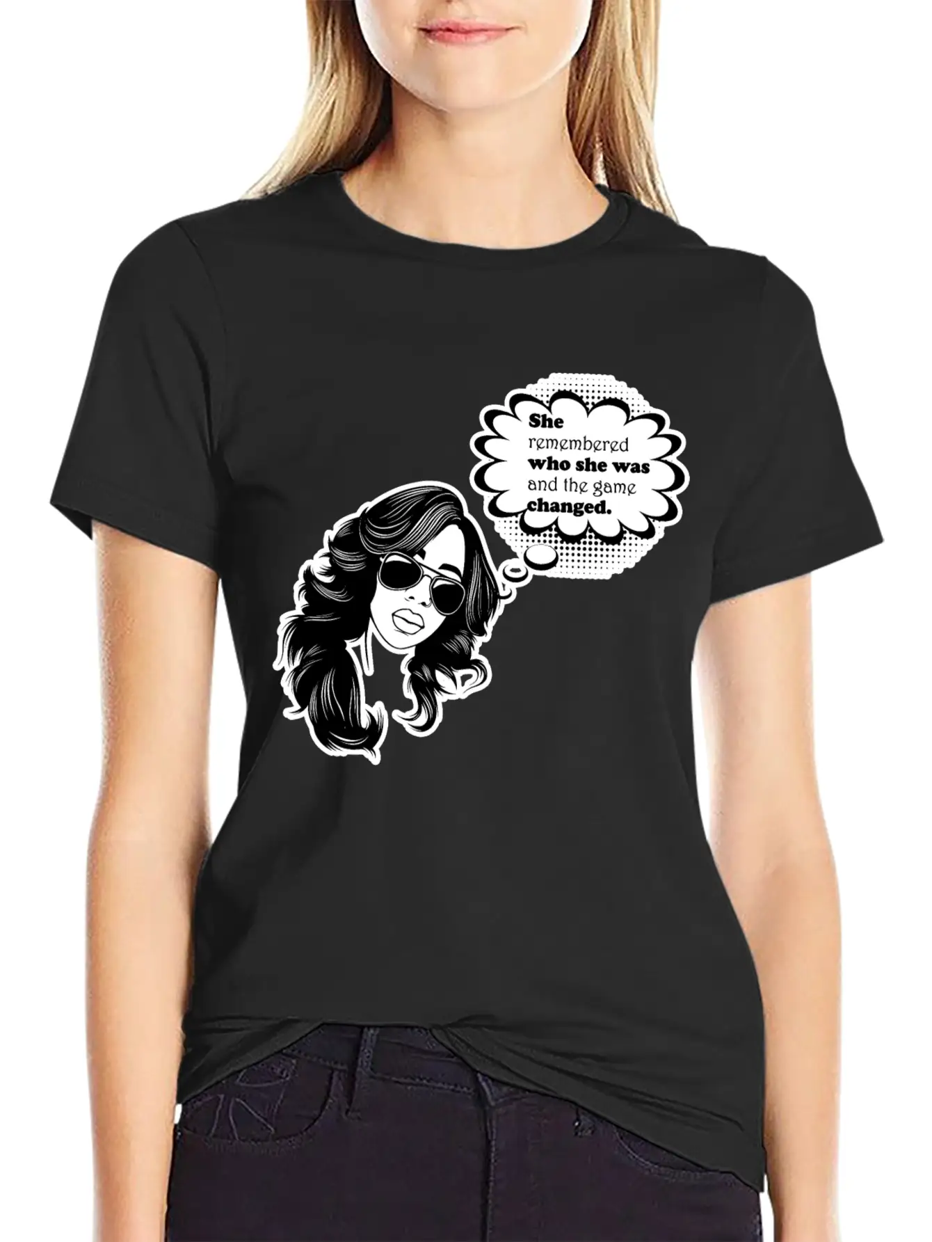 Afro Woman Black Hair Style Natural Confident Unisex Short Sleeve Soft Cotton T-Shirt – Casual Everyday Wear