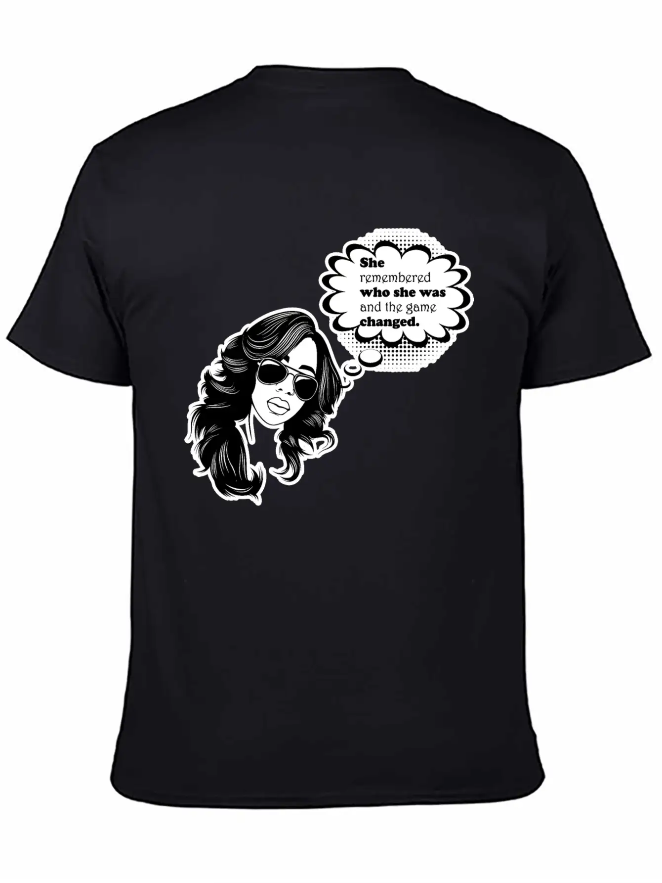 Afro Woman Black Hair Style Natural Confident Unisex Short Sleeve Soft Cotton T-Shirt – Casual Everyday Wear